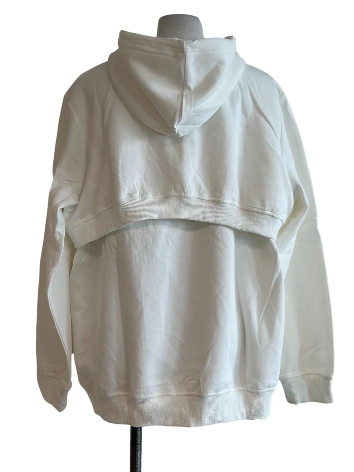 White Double Lined Hoodie