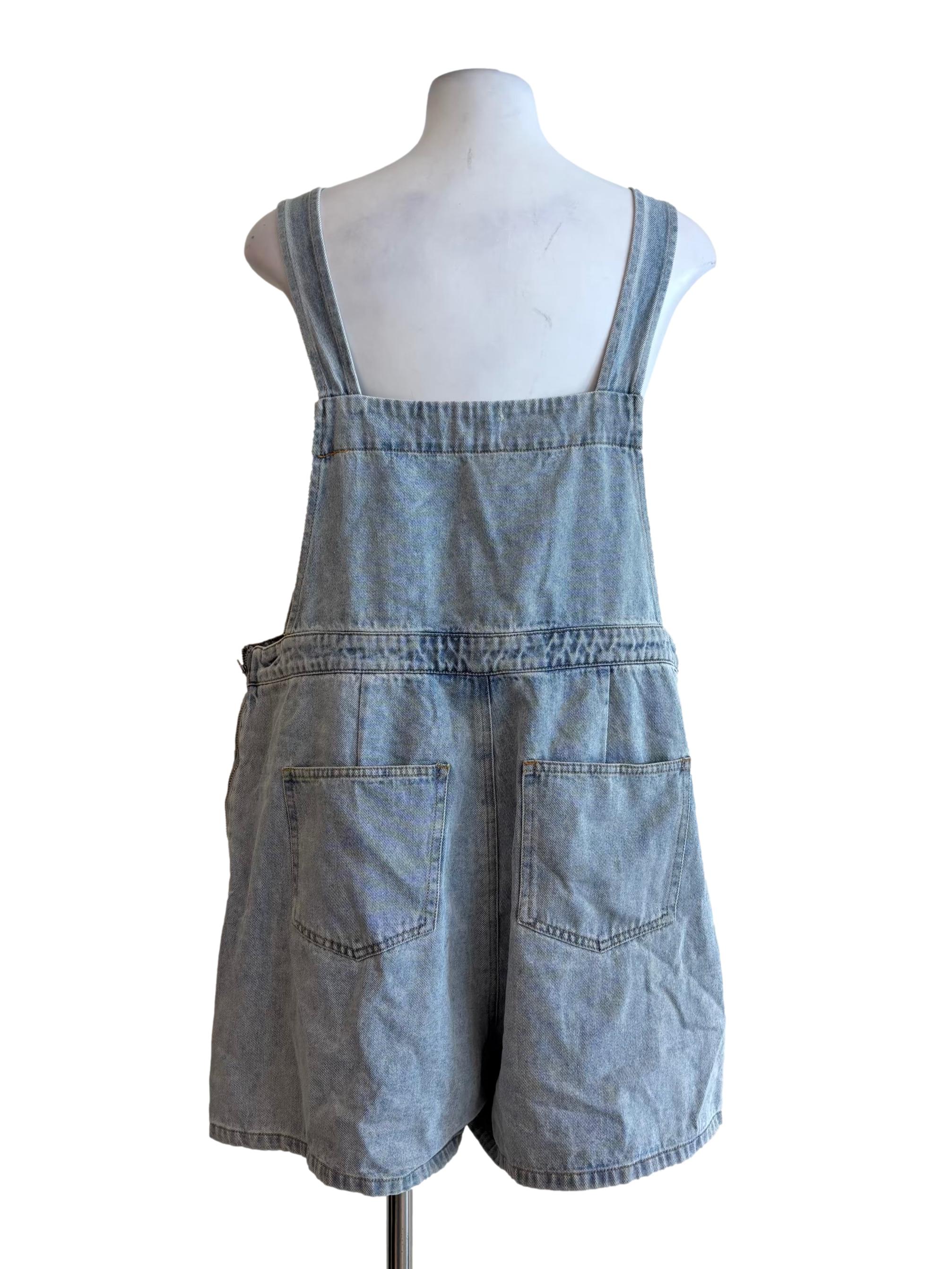Light Blue Denim Romper