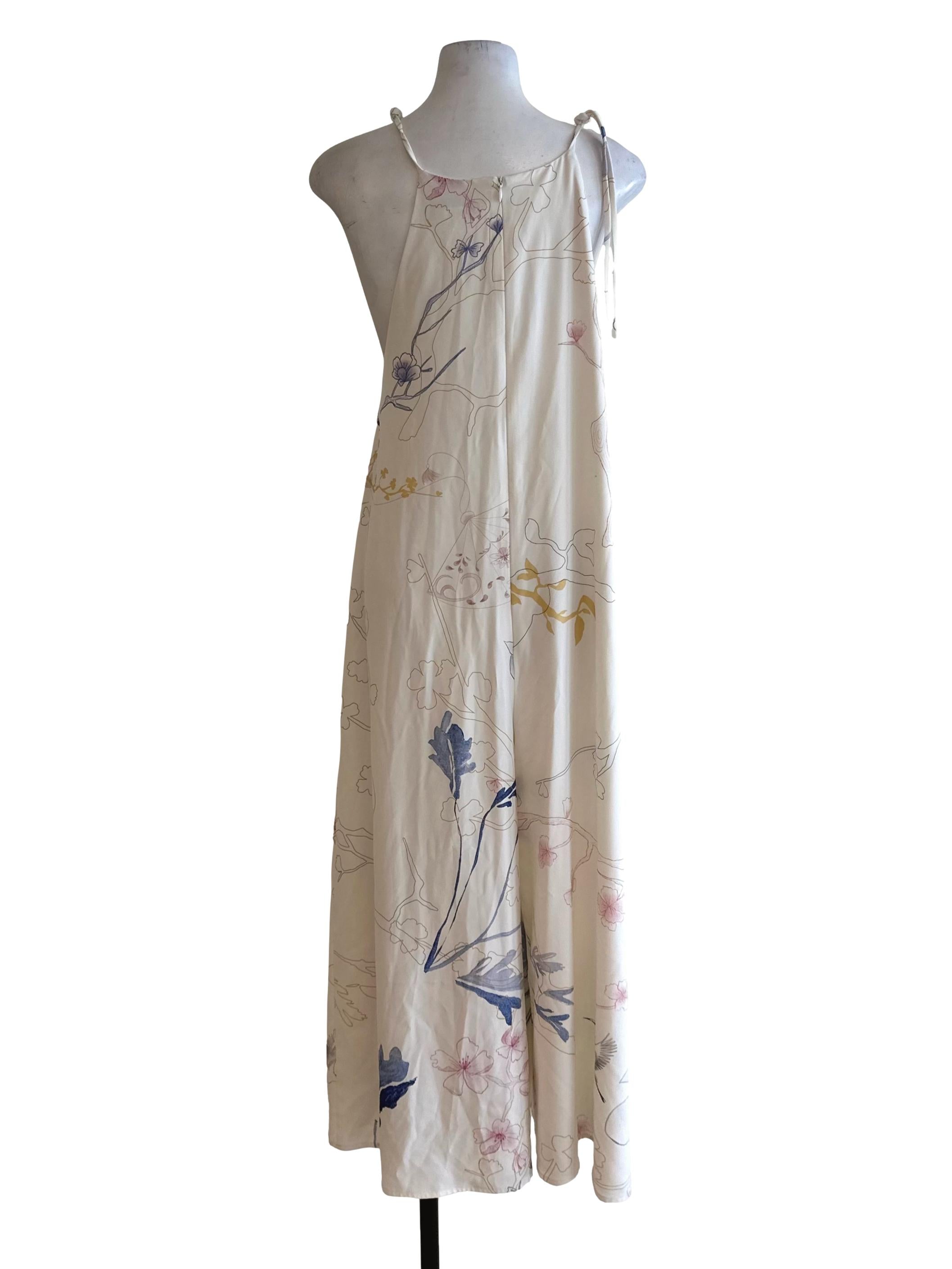 Salt White Pattern Scoop Jumpsuit LB