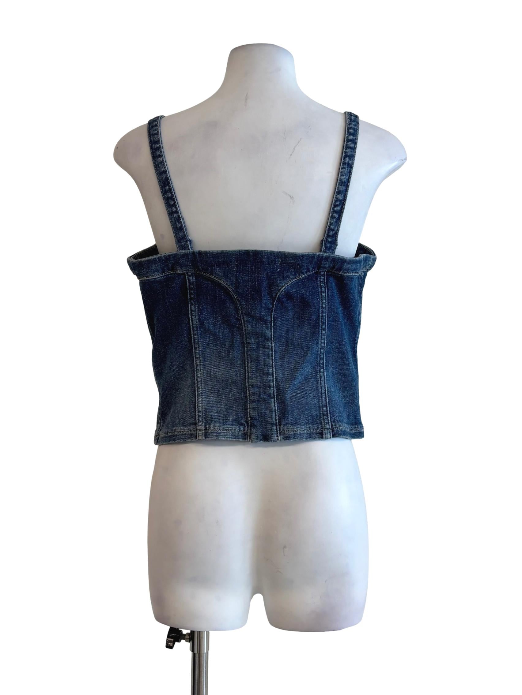 Blue Sweetheart Denim Top