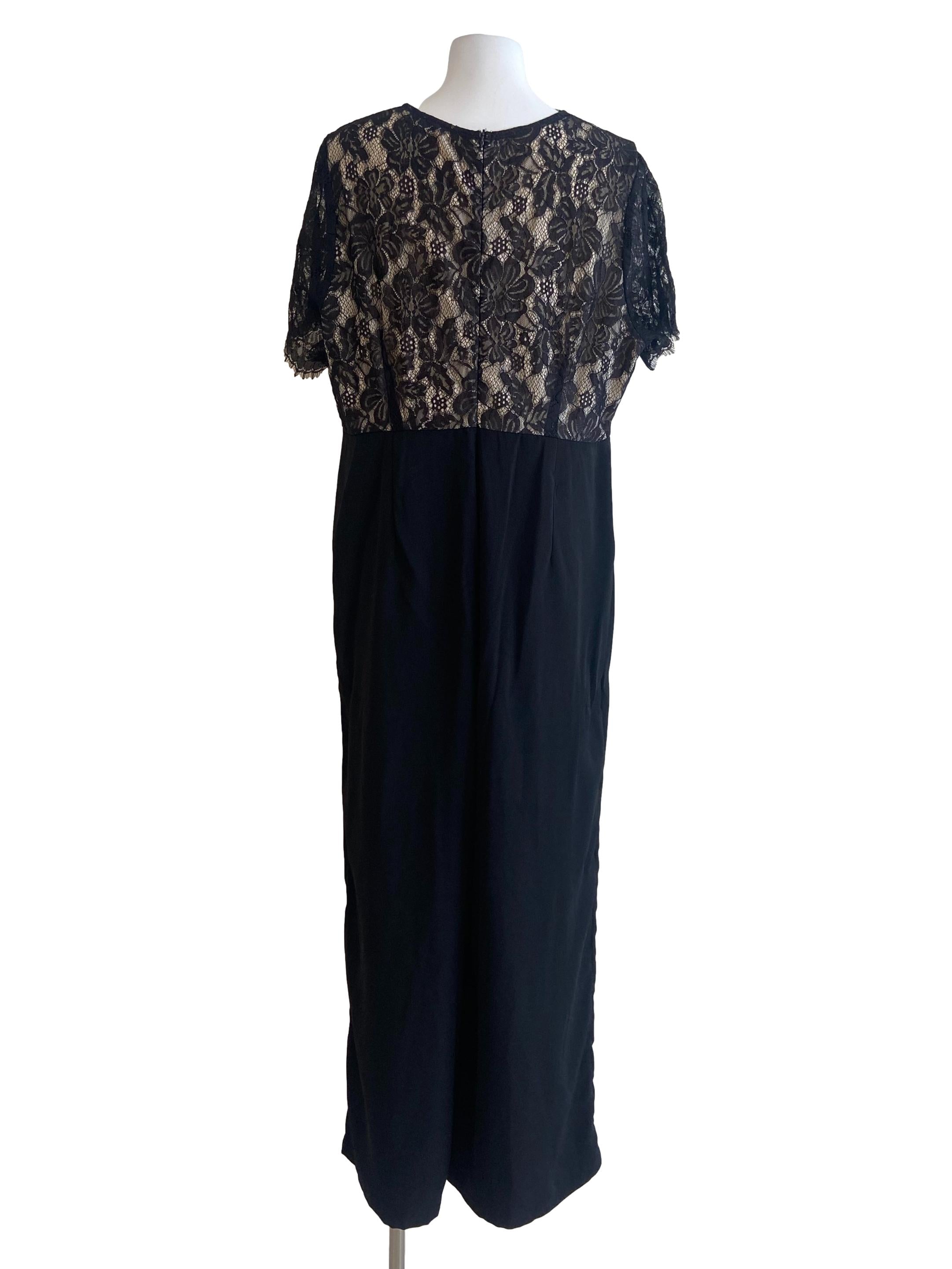 Black Half Floral Lace Long Jumpsuits