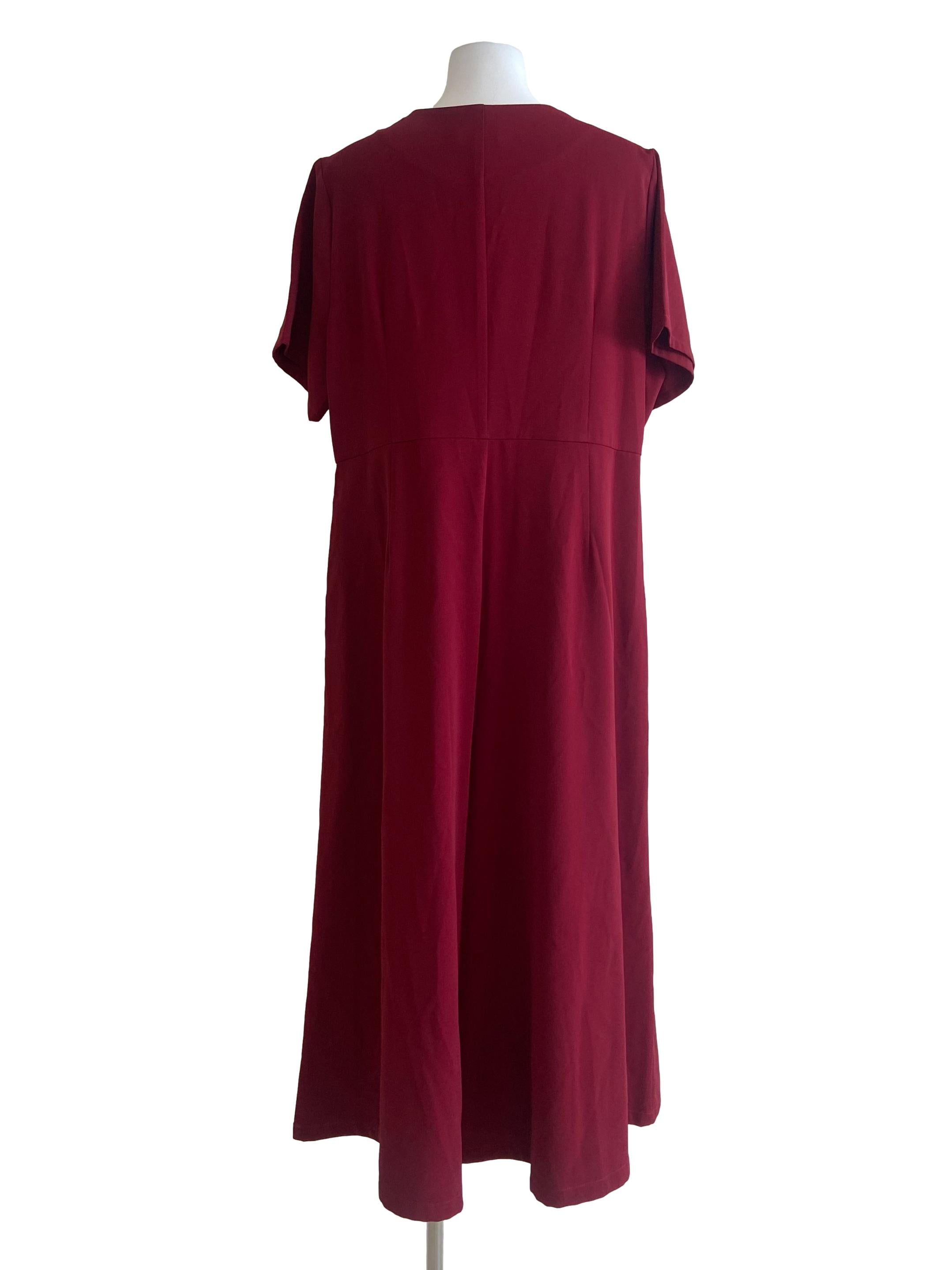 Rose Red V Neck Twill Jumpsuits