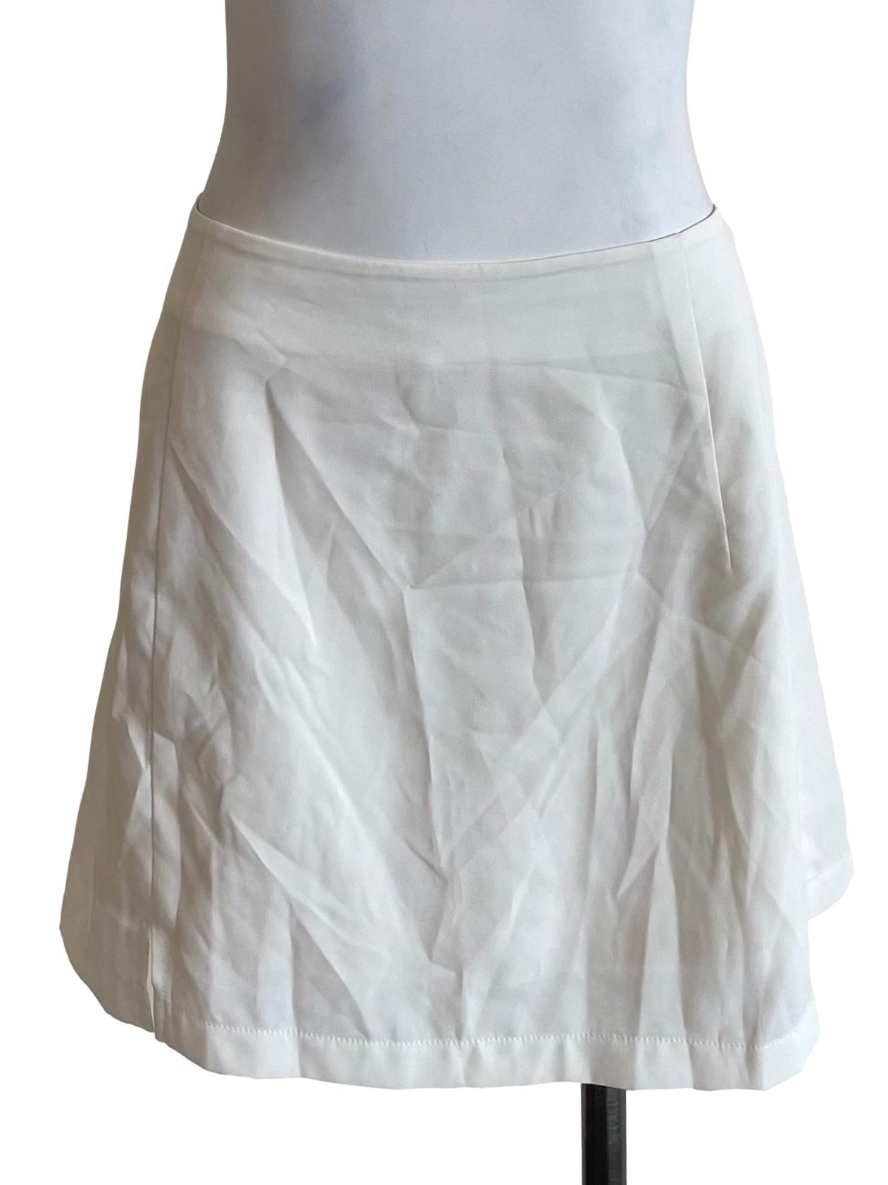 White A-Line Mini Skirt