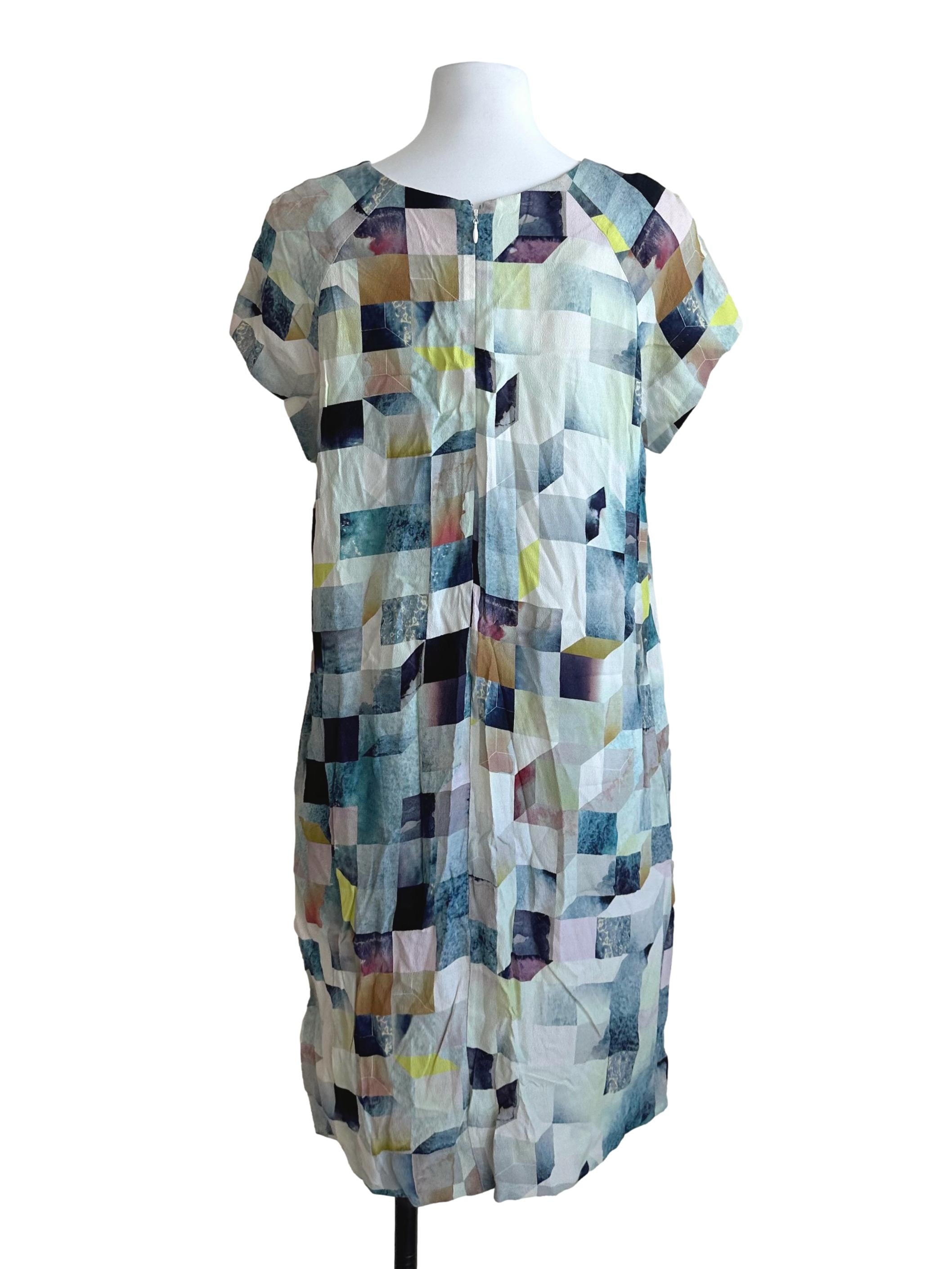 Multi Color Plaid Pattern Dress