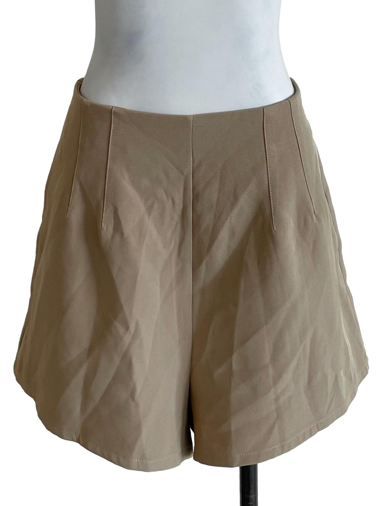 Khaki High Waist Shorts