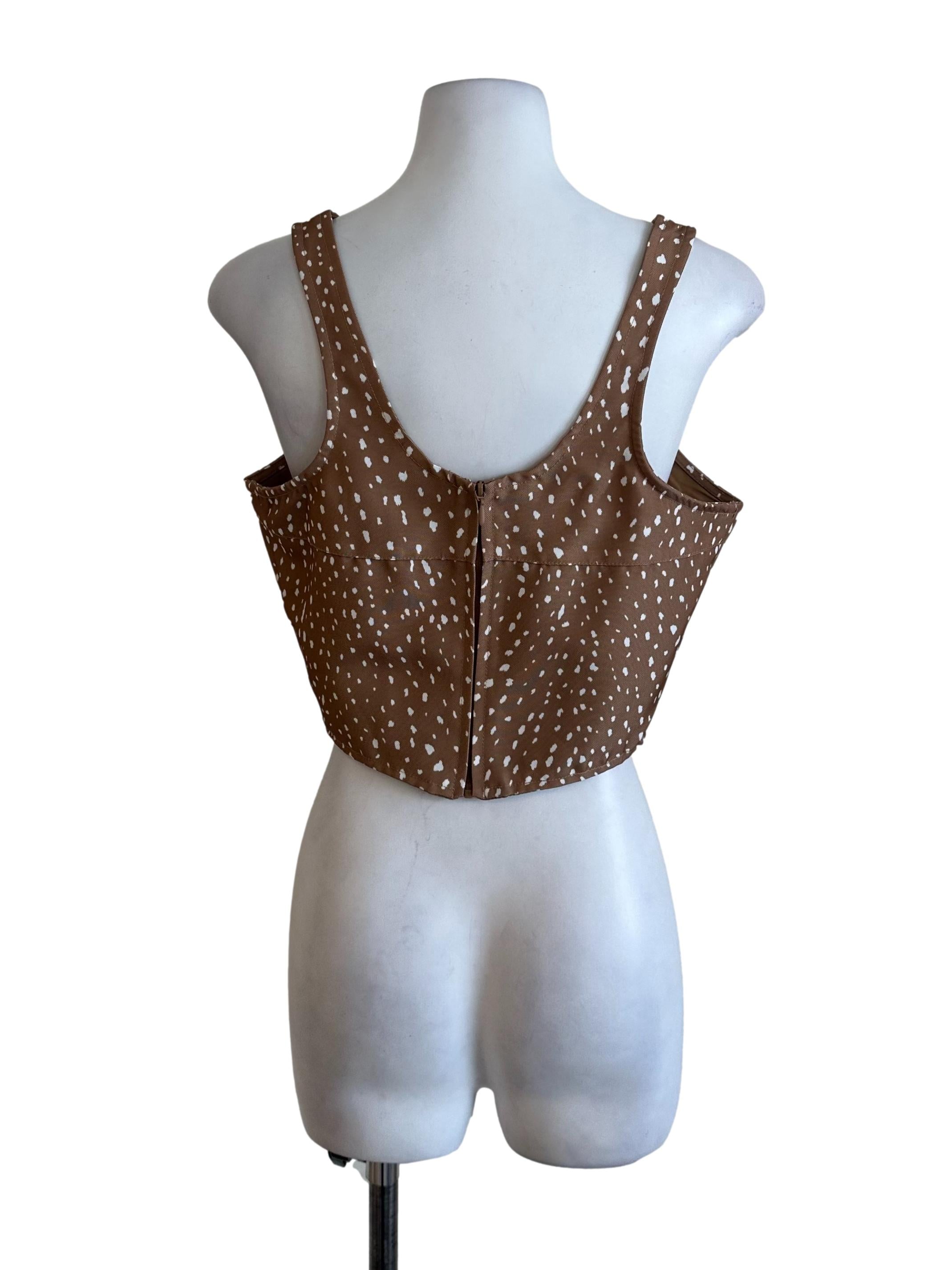 Mustard Brown Pattern Top