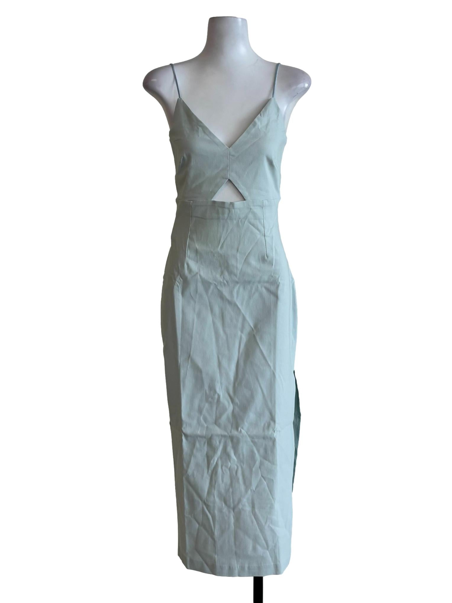 Mint V-Neck Pencil Dress