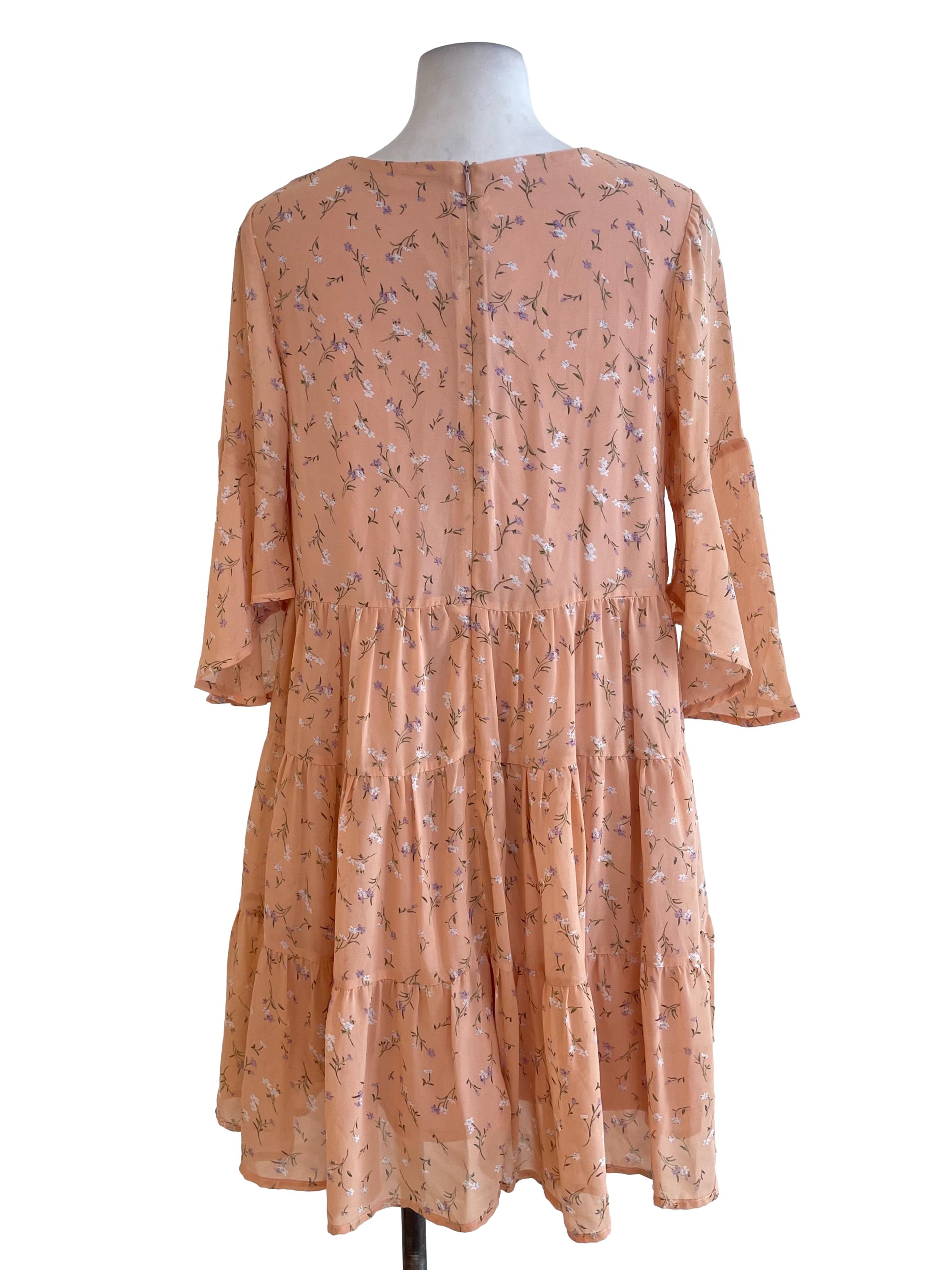 Light Orange Coquette Dress