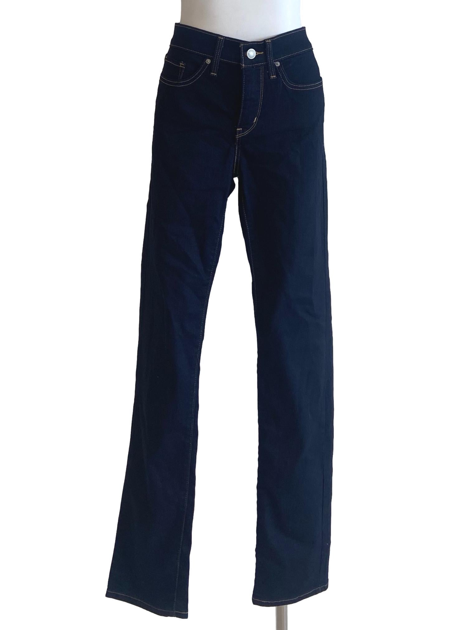 Denim Blue Twill Skinny Jeans