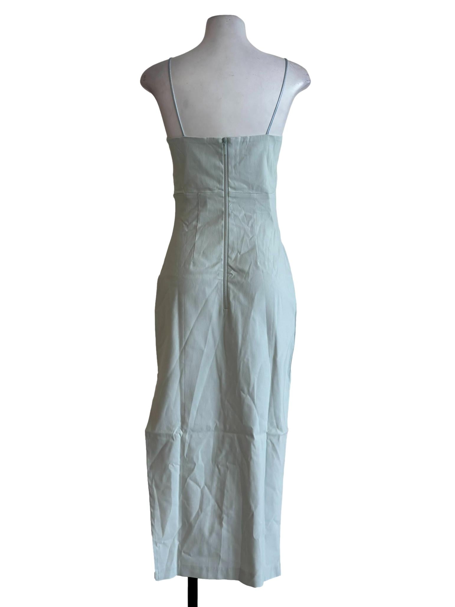Mint V-Neck Pencil Dress