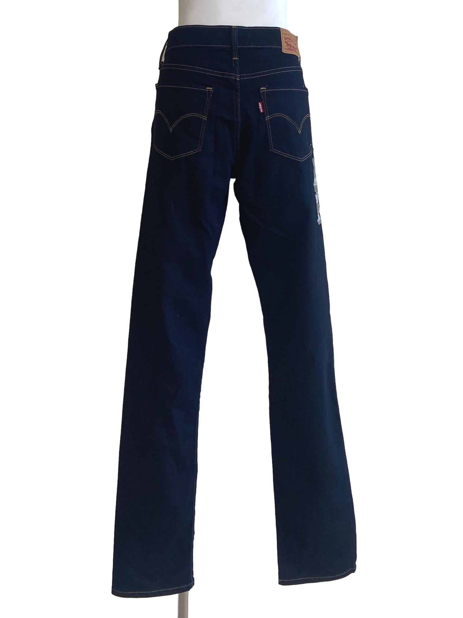 Denim Blue Twill Skinny Jeans