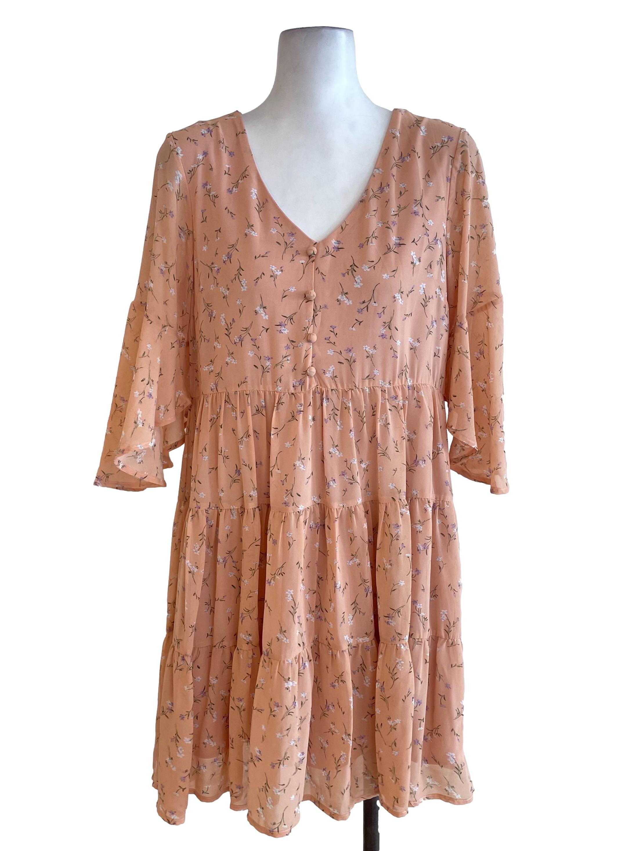 Light Orange Coquette Dress