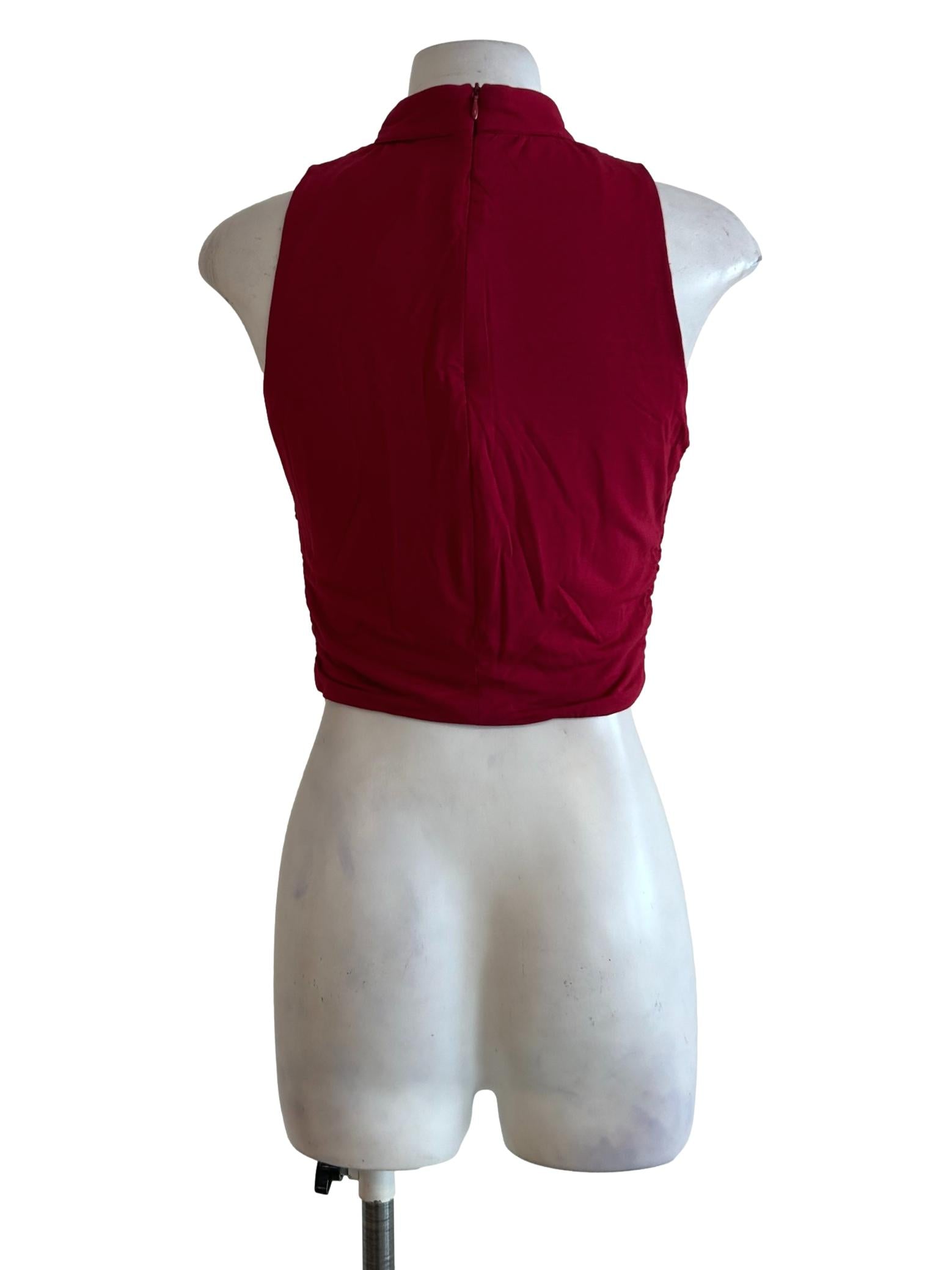 Blood Red Cheongsam Top