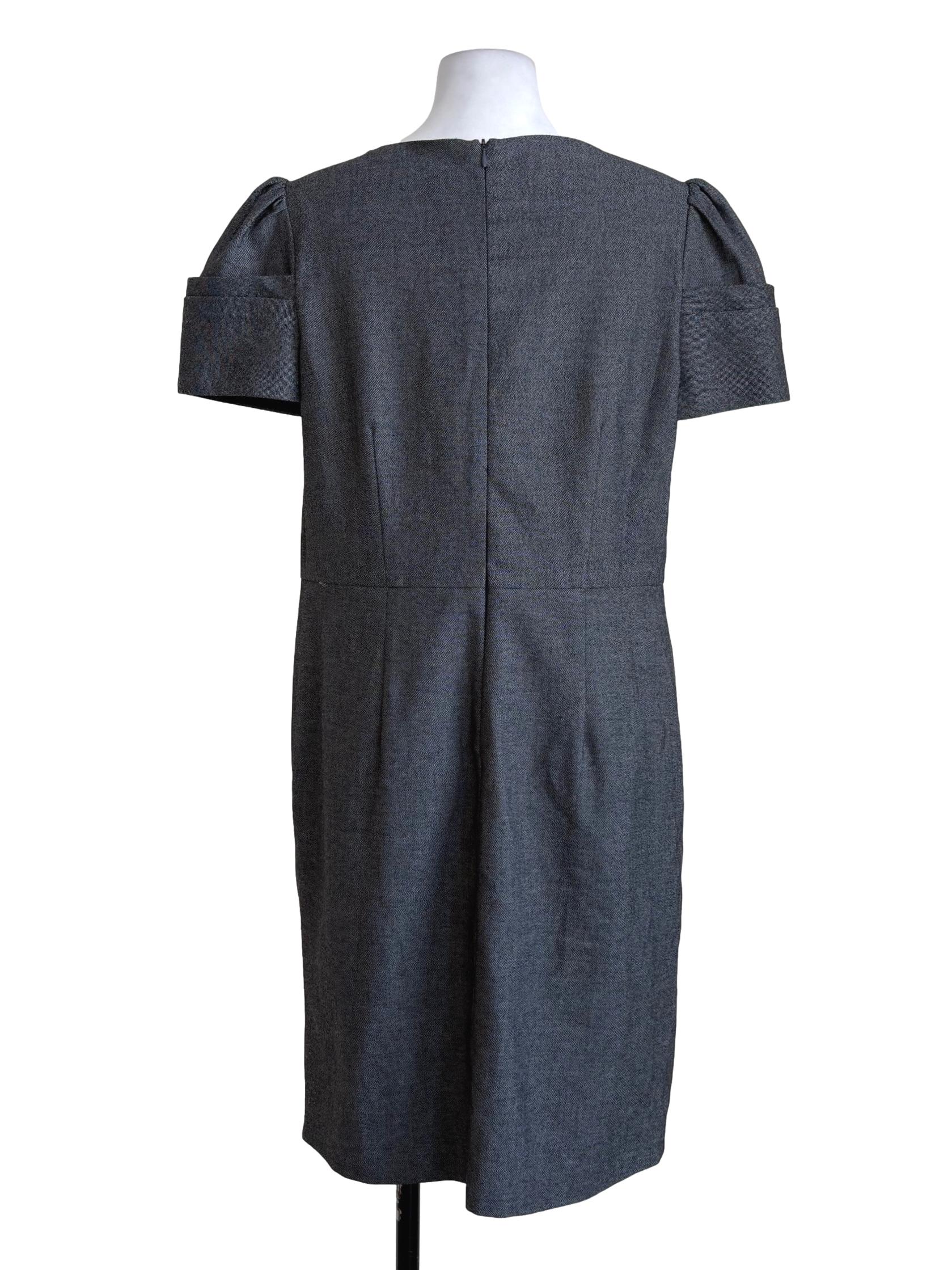 Ash Grey Wrap Sheath Dress