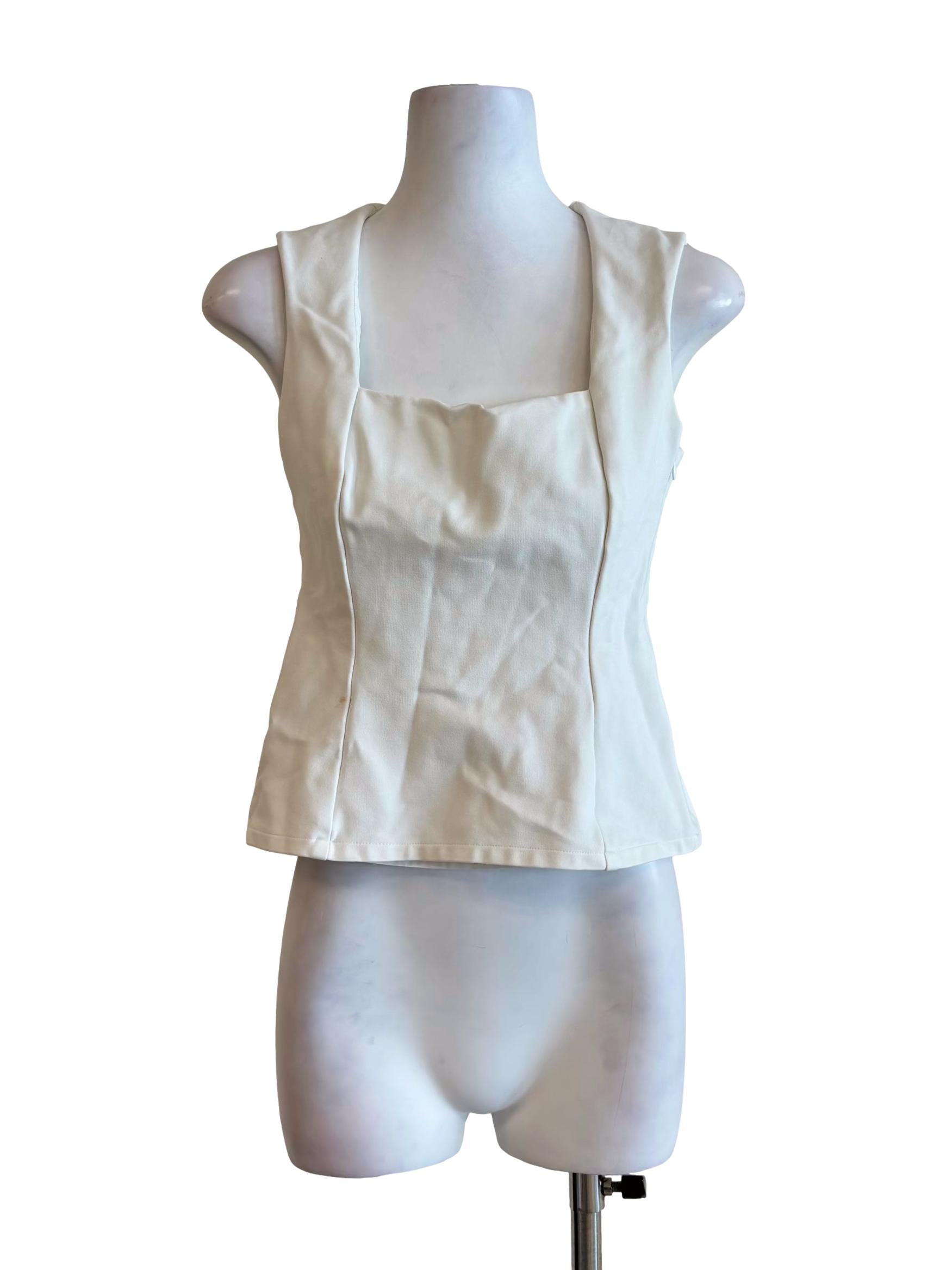 Ivory White Fitted Top