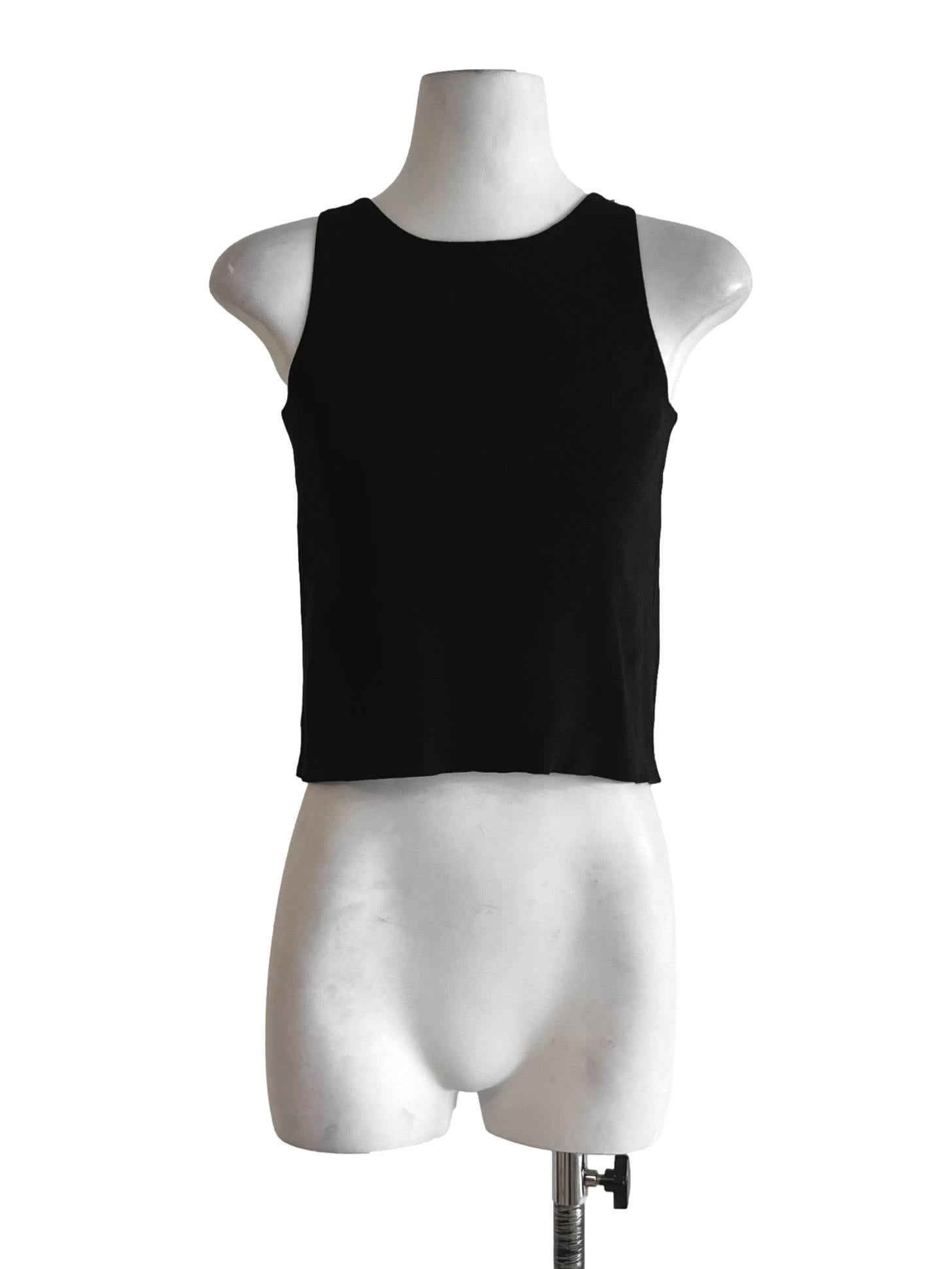 Black Jewel Neckline Tank Top TEM
