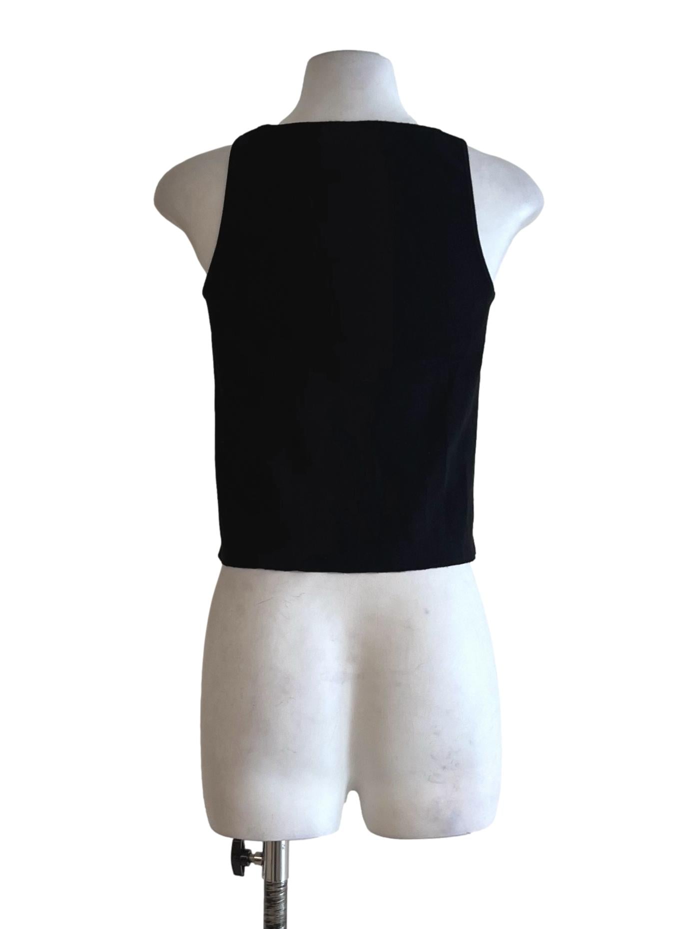 Black Jewel Neckline Tank Top TEM