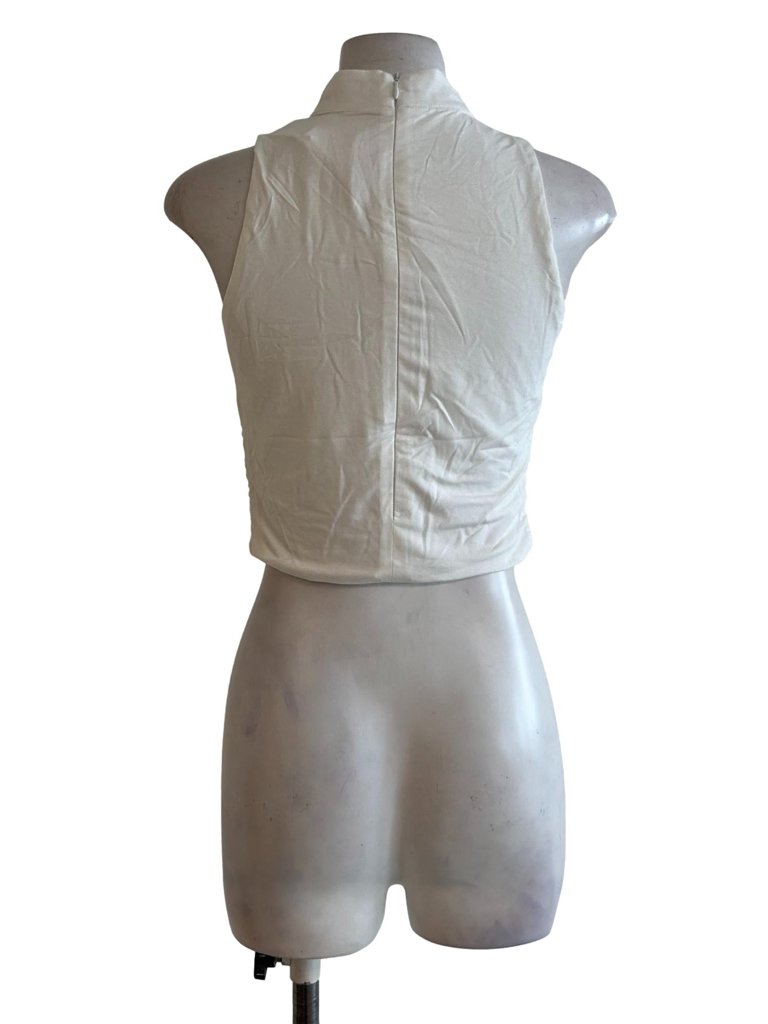 Cream White Cheongsam Top