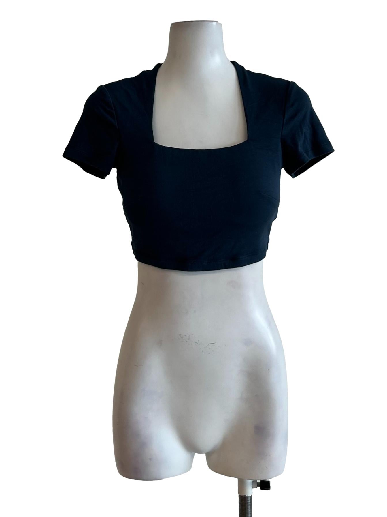 Aegan Blue Square Neck Top