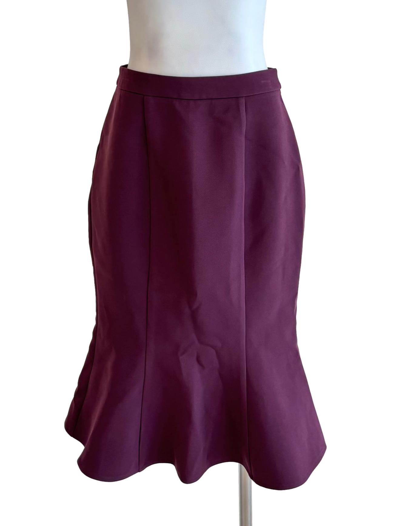 Plum Midi Mermaid Skirt