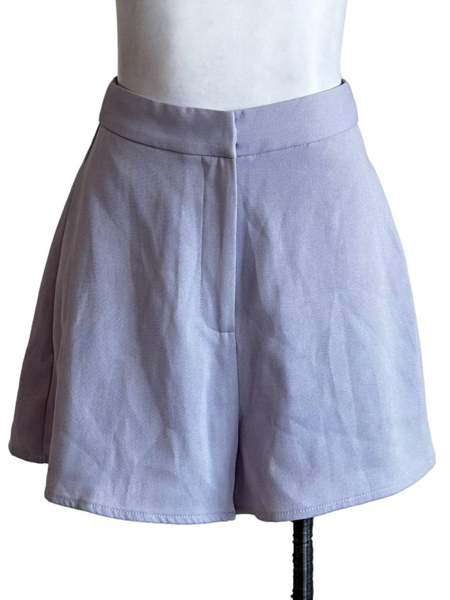 Heather Purple Plain Shorts