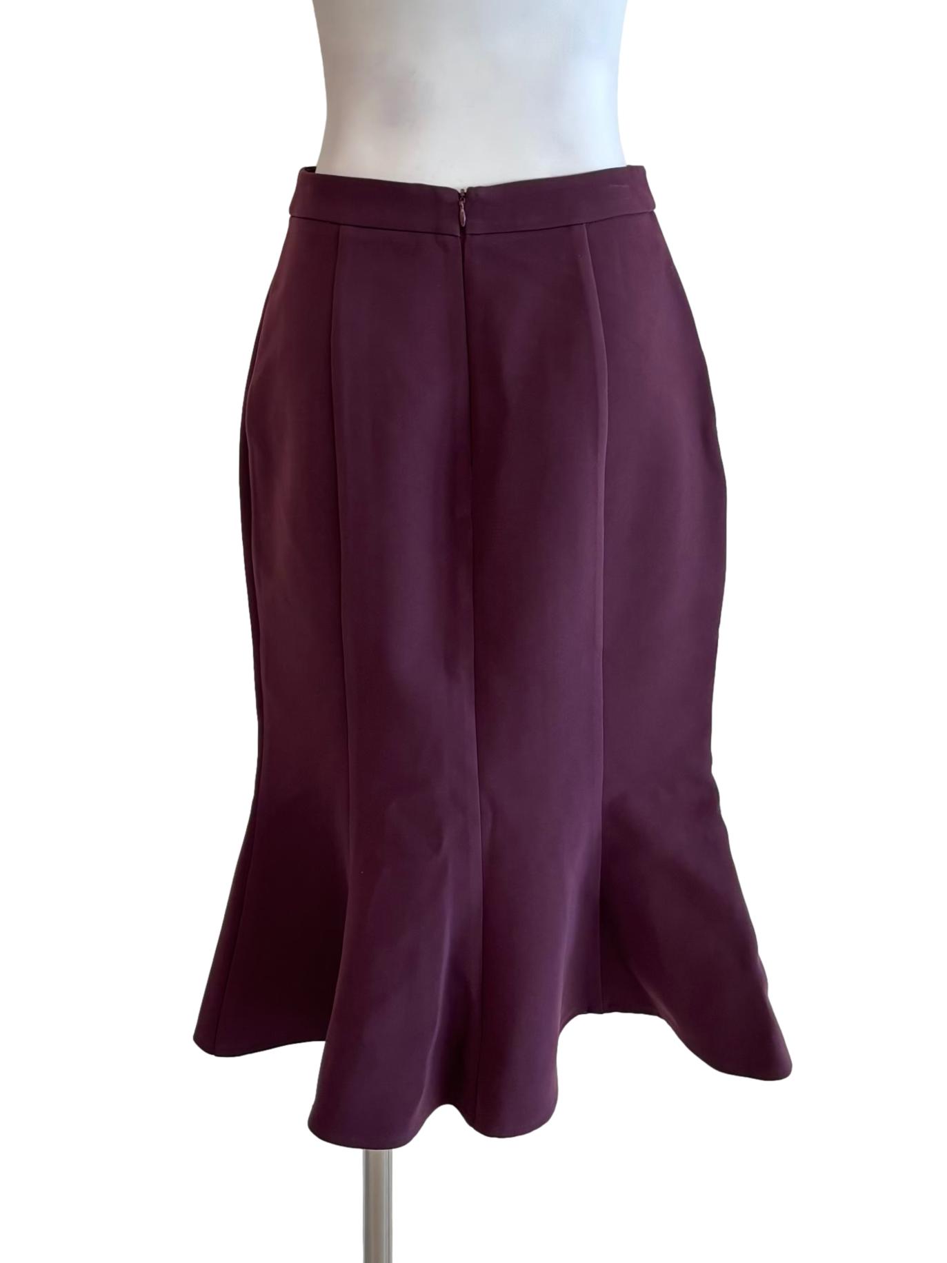 Plum Midi Mermaid Skirt