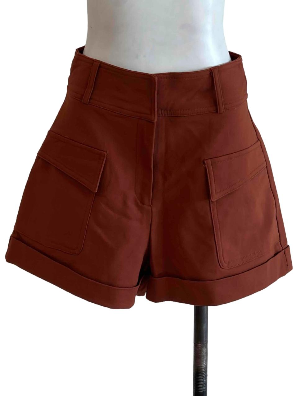 Caramel Brown Highwaisted Shorts