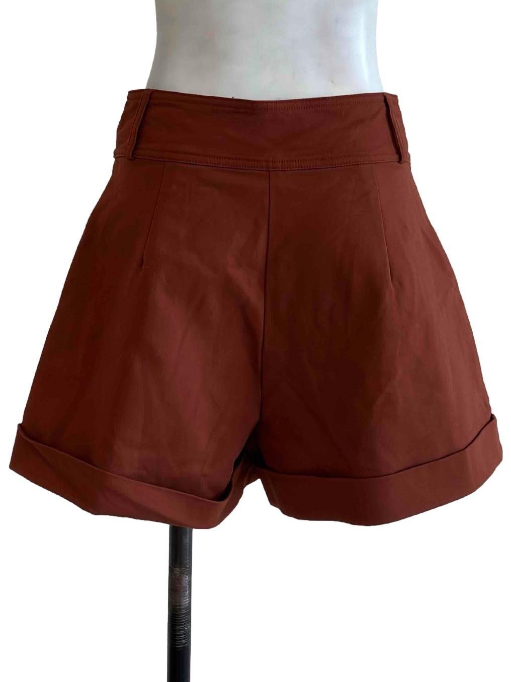 Caramel Brown Highwaisted Shorts