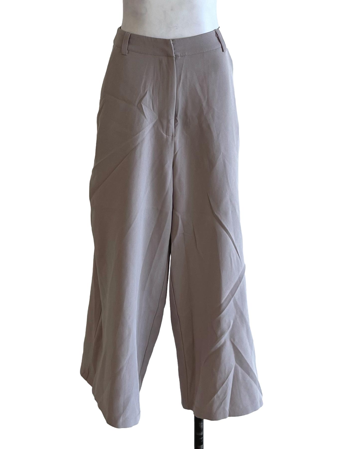 Coin Grey High-Waisted Formal Pants
