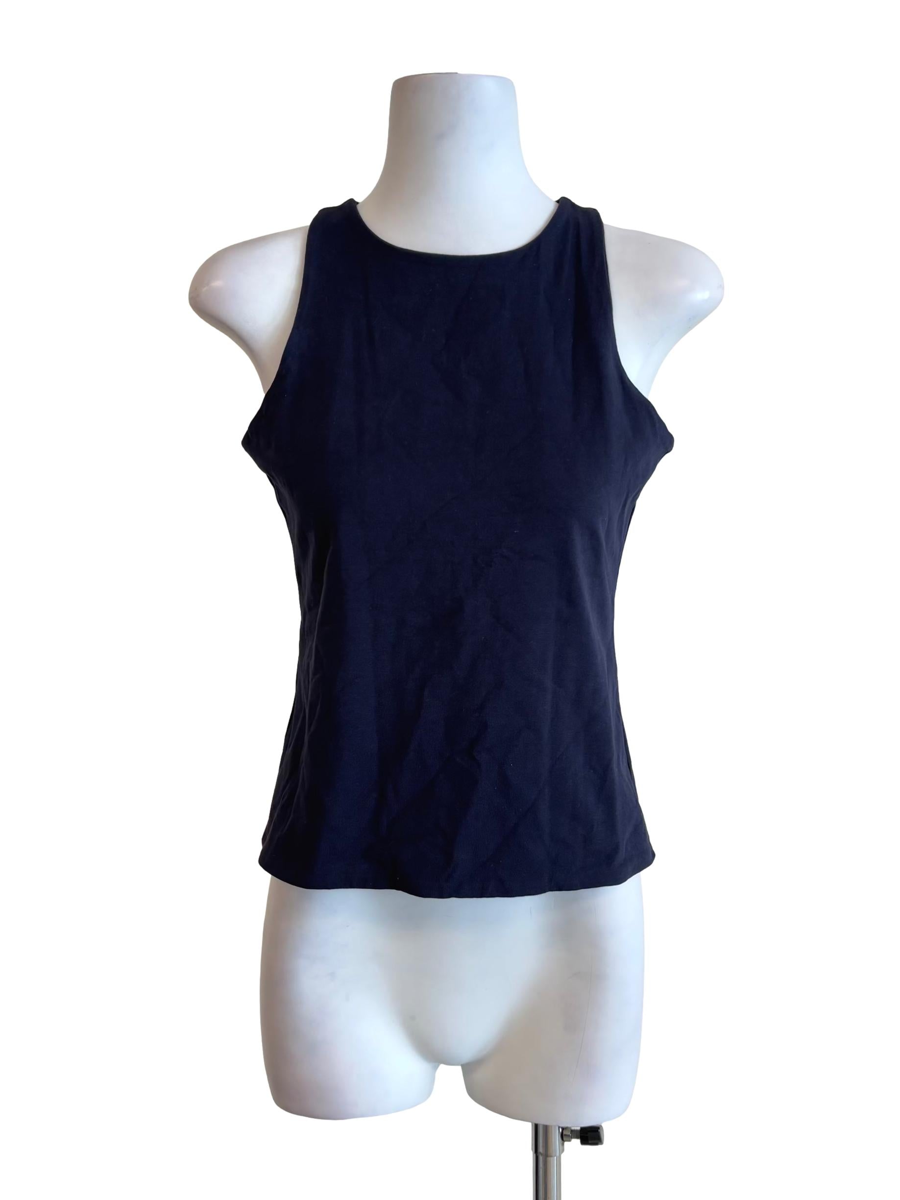 Midnight Blue Round Neck Tank Top