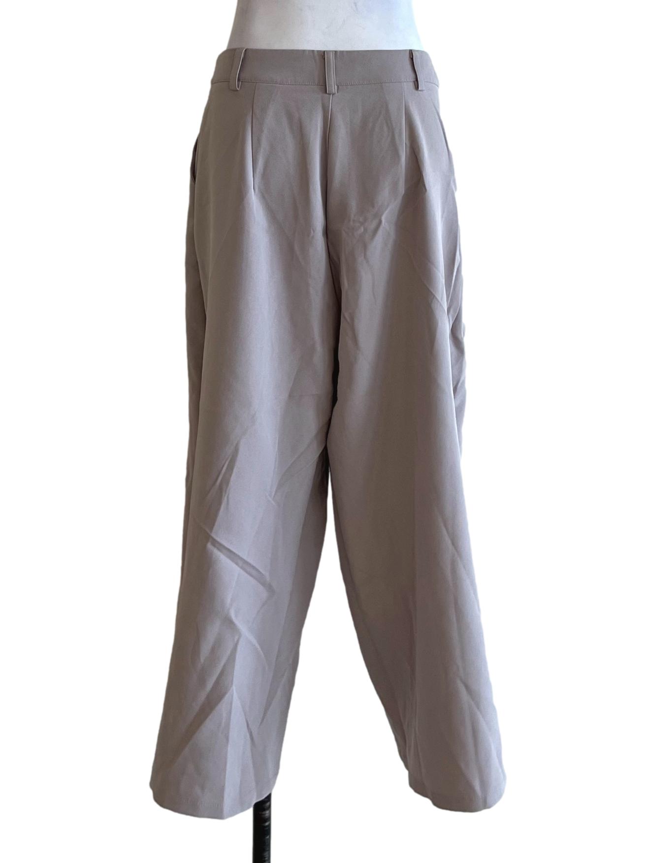 Coin Grey High-Waisted Formal Pants