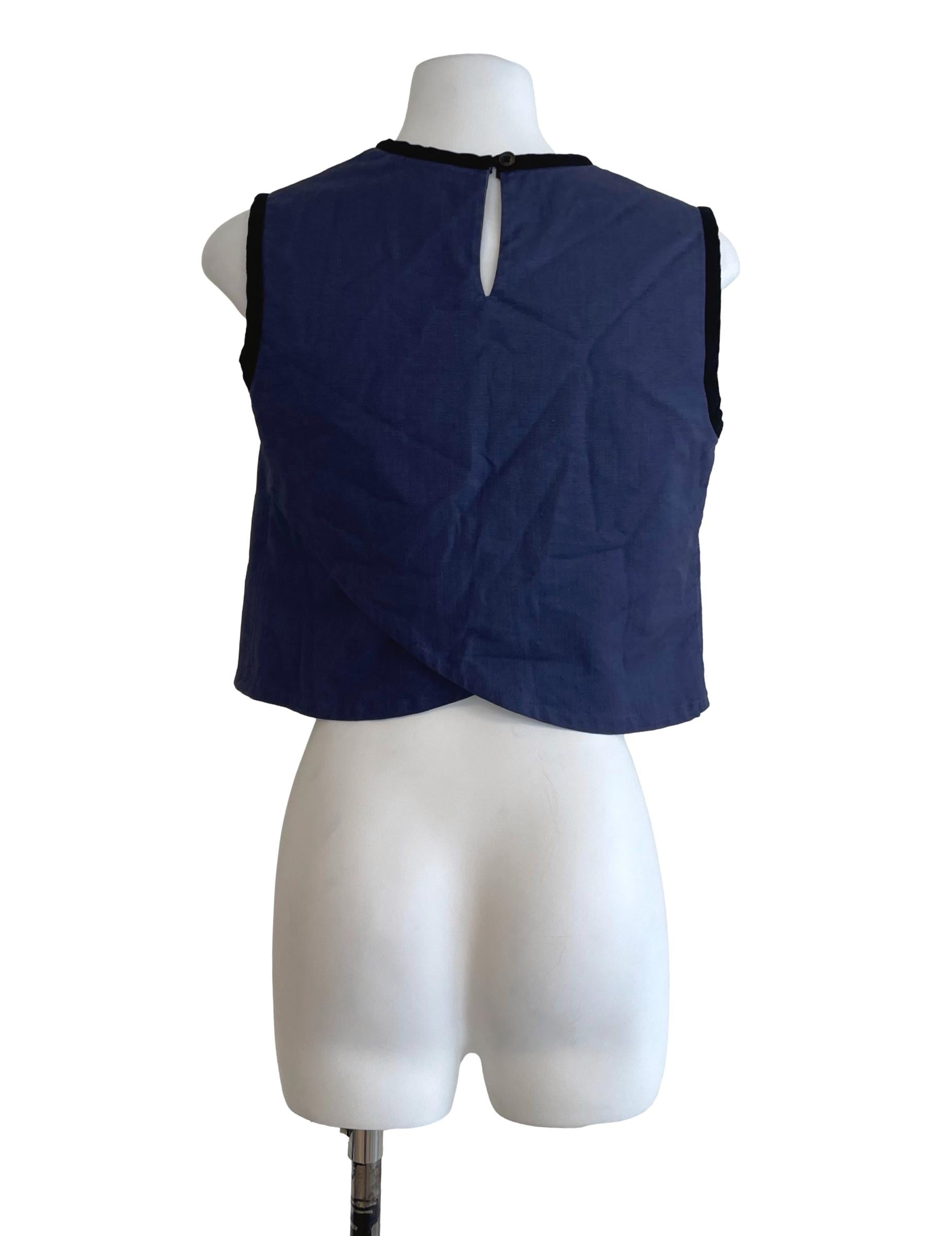 Heater Purple Sleeveless Plain Top | REFASH