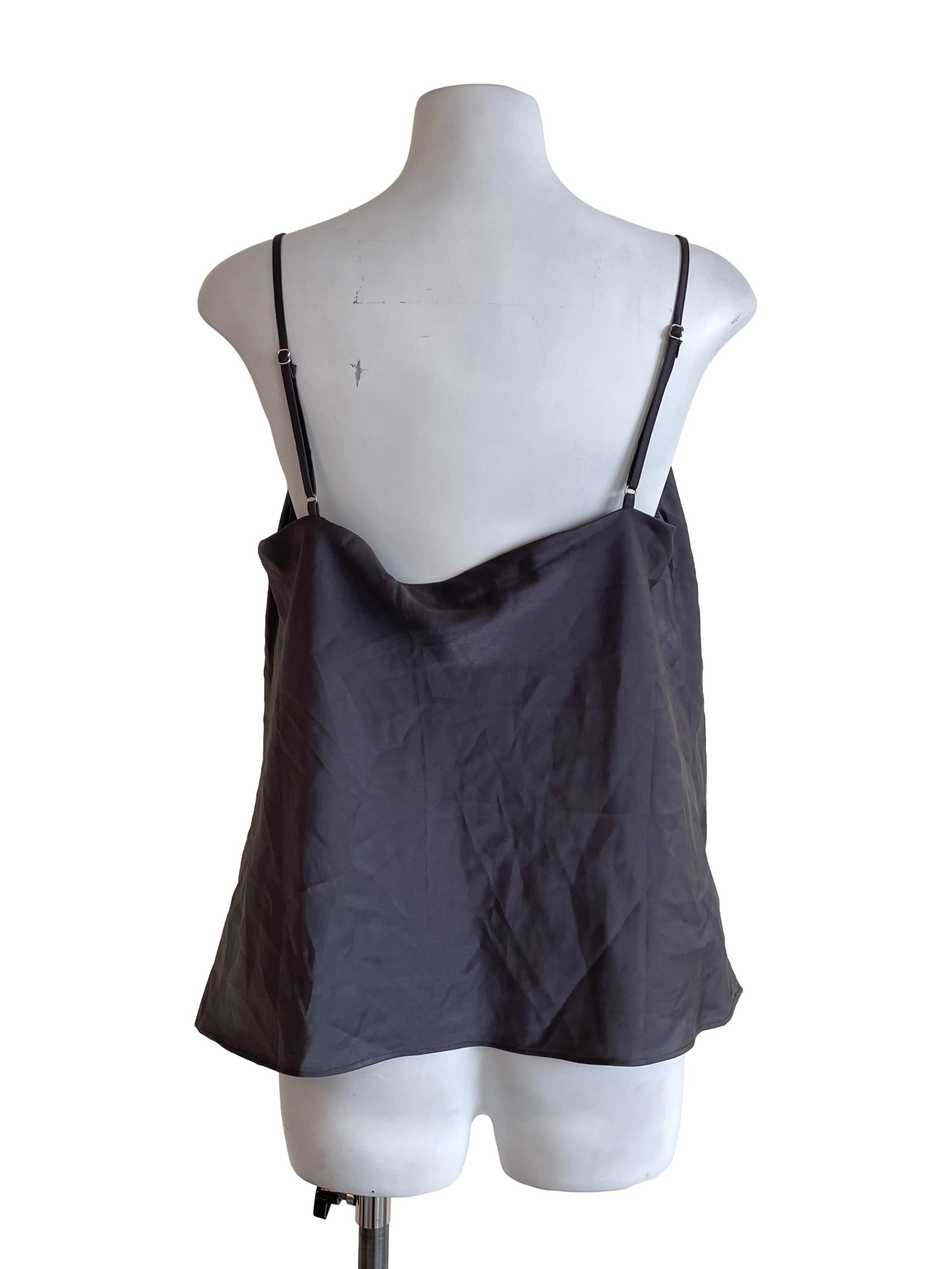Shadow Satin Draped Camisole