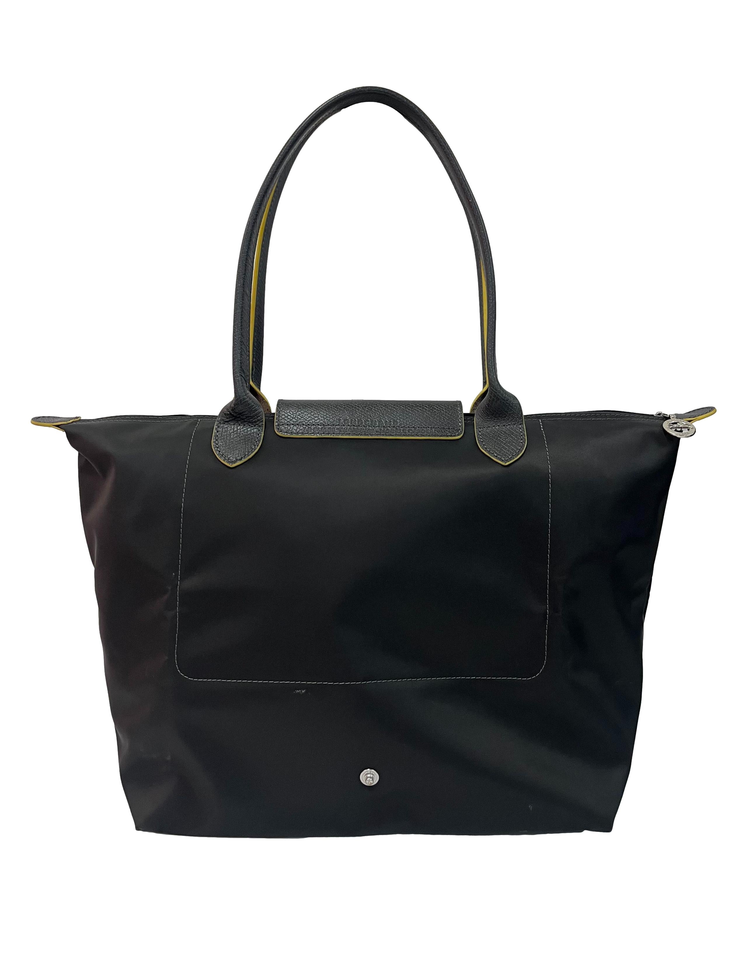 Dark Grey Le Pliage Club Large Tote Bag