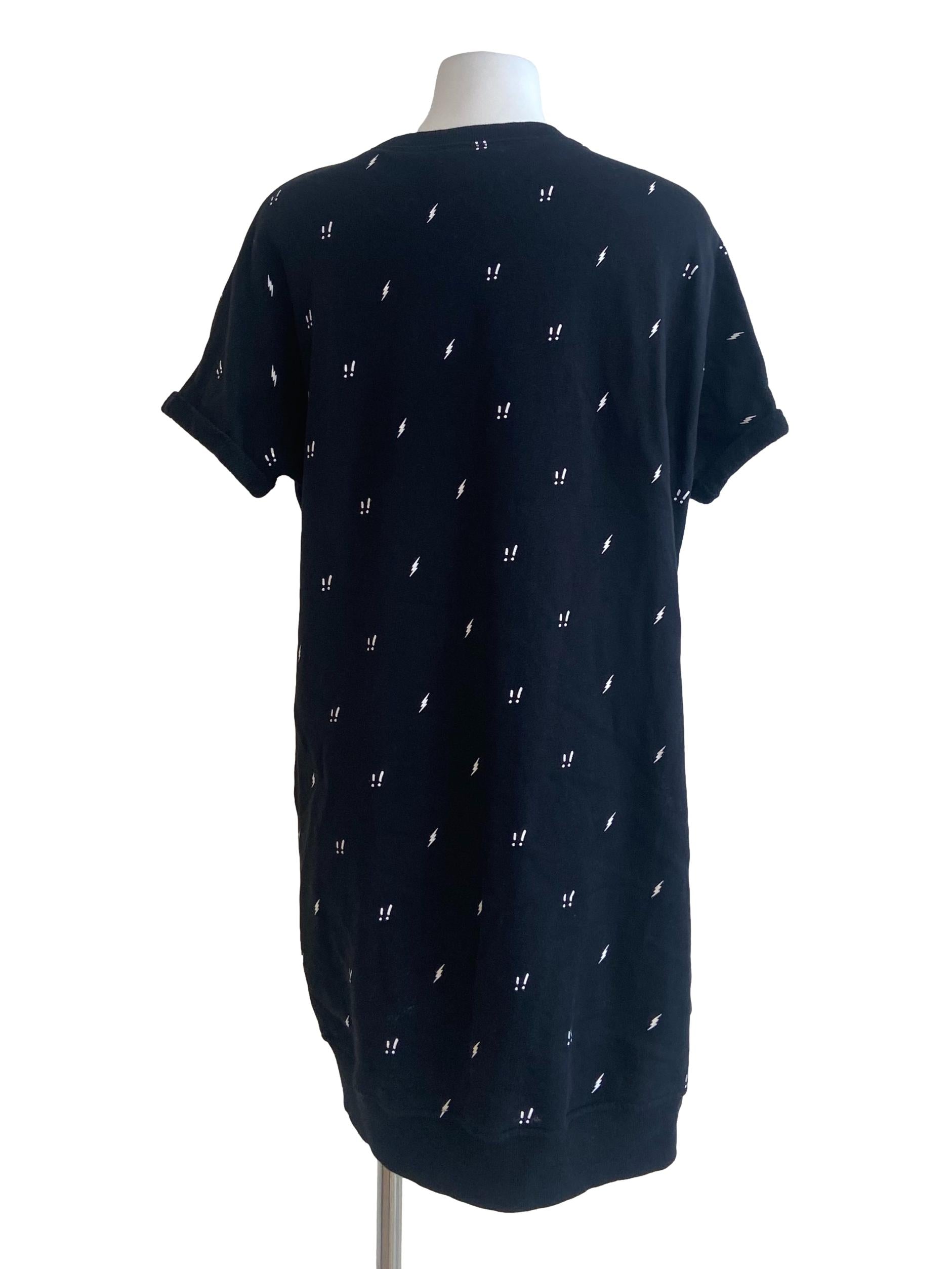 Black  White Pegged Batwing Sleeve Dress