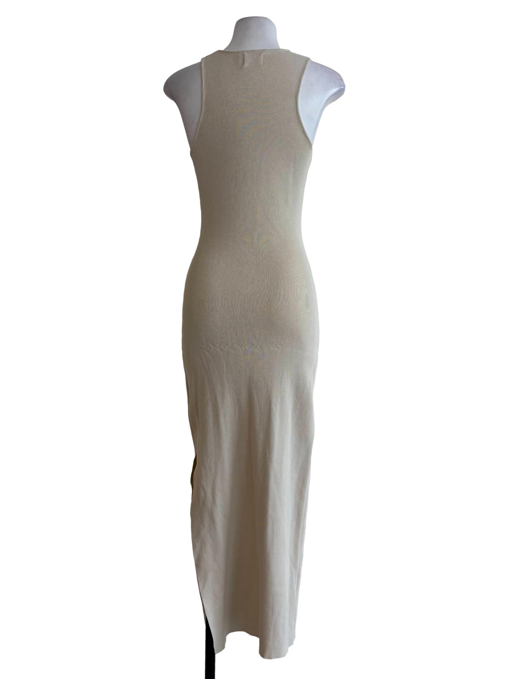 Beige Jewel Bodycon Dress