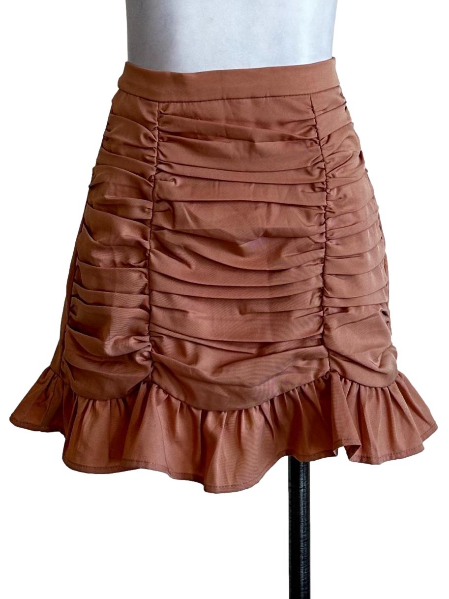 Cantaloupe Orange Ruffles Mini Skorts