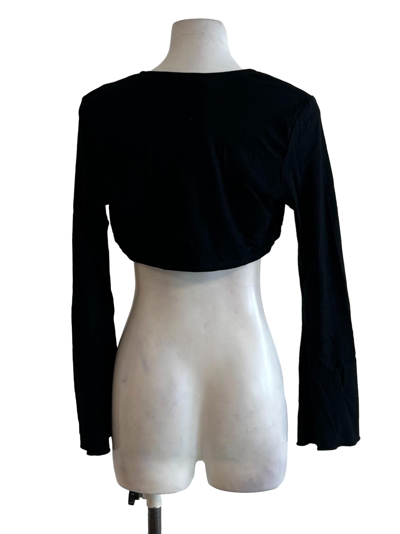 Black Long Sleeve Bolero Shrug