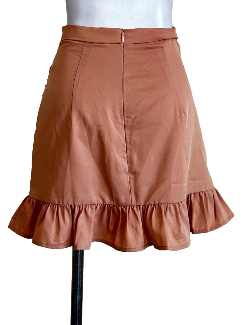 Cantaloupe Orange Ruffles Mini Skorts