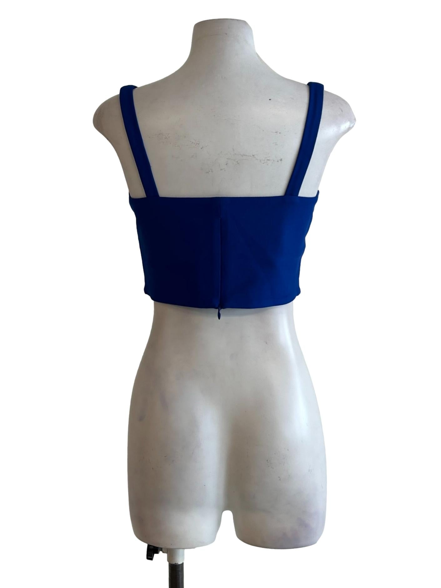 Azure Blue Sweetheart Top