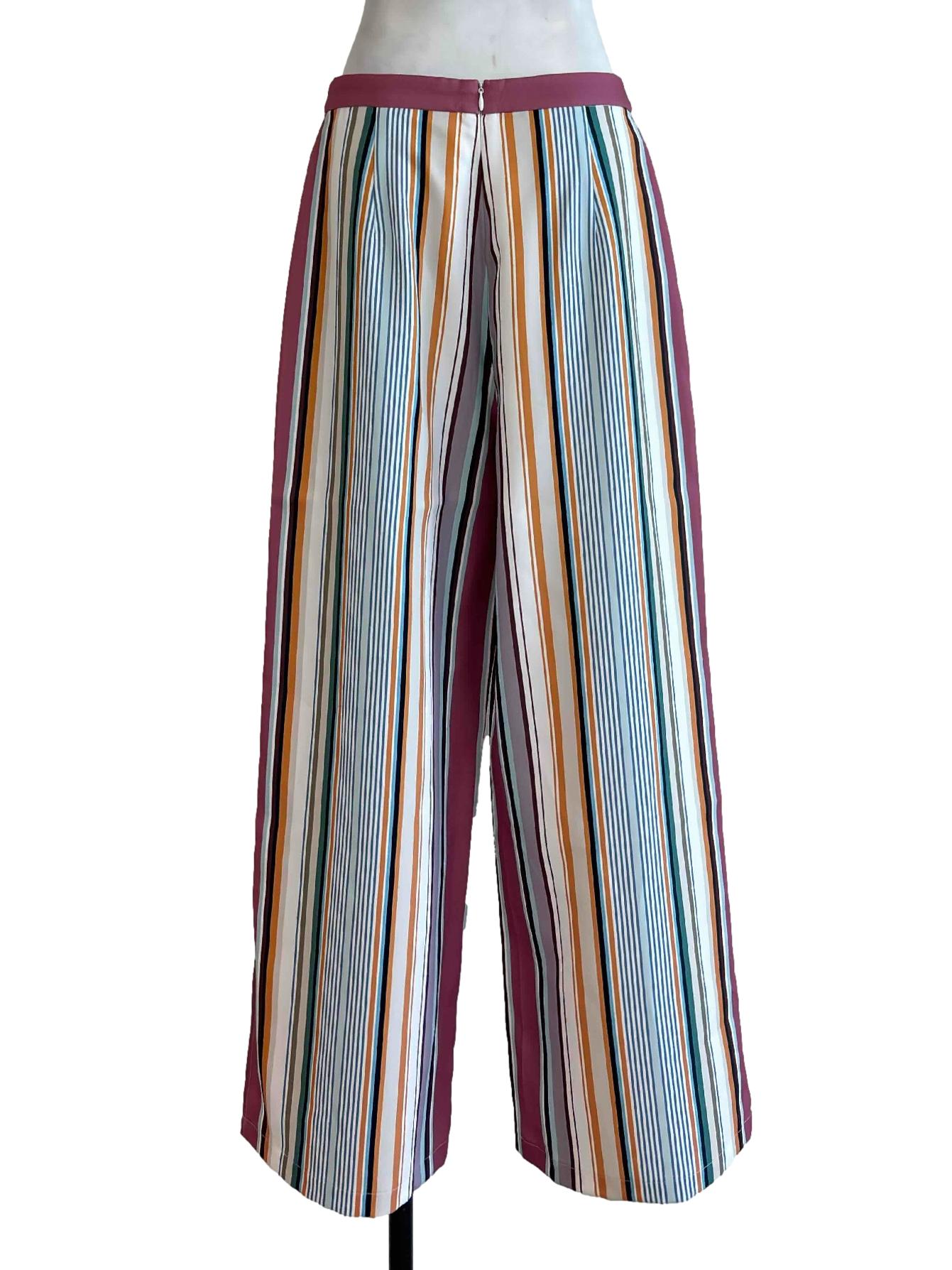 Multicolor Stripes Suit Pants