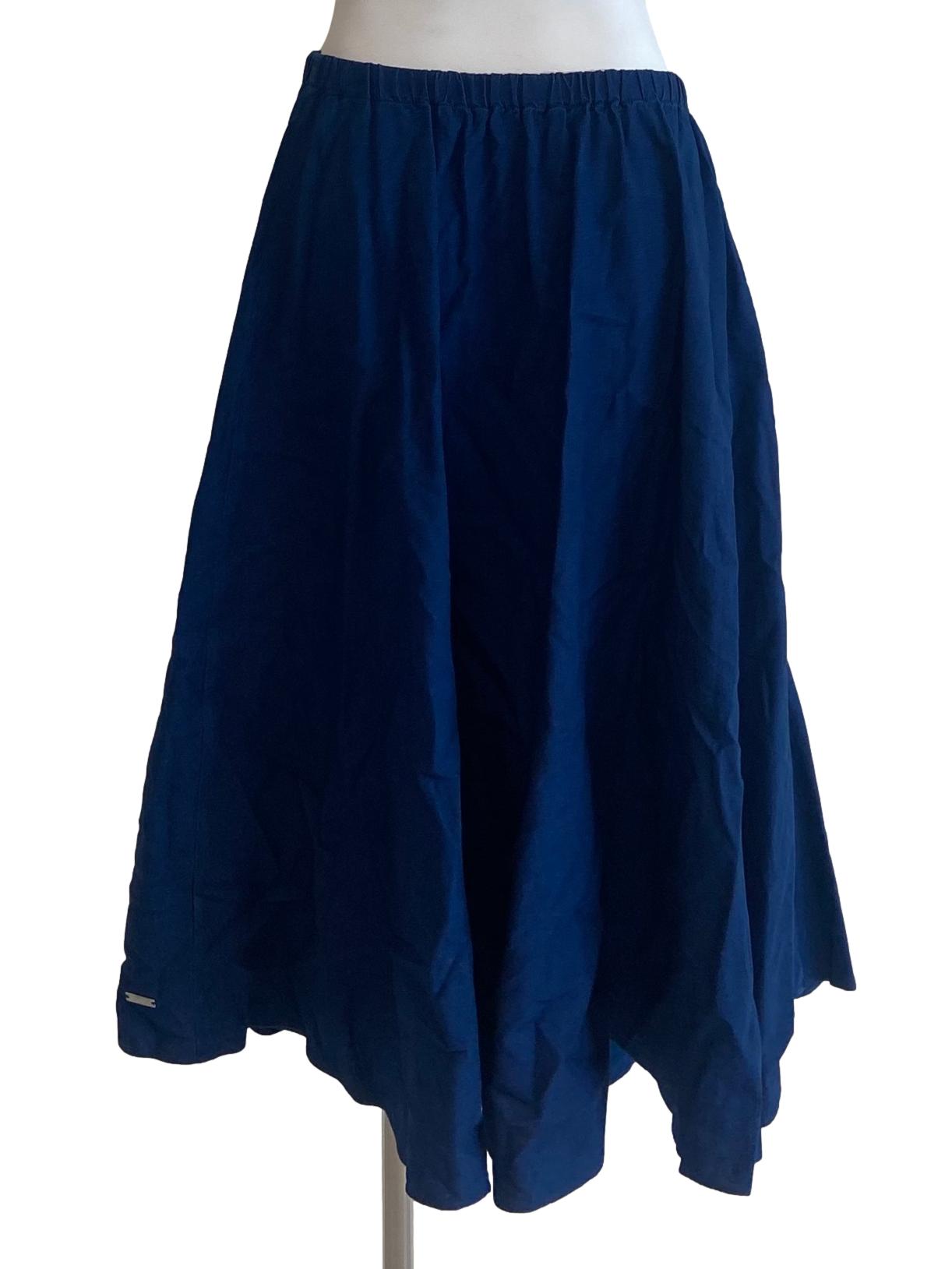 Denim Blue A-Line Twill Skirts