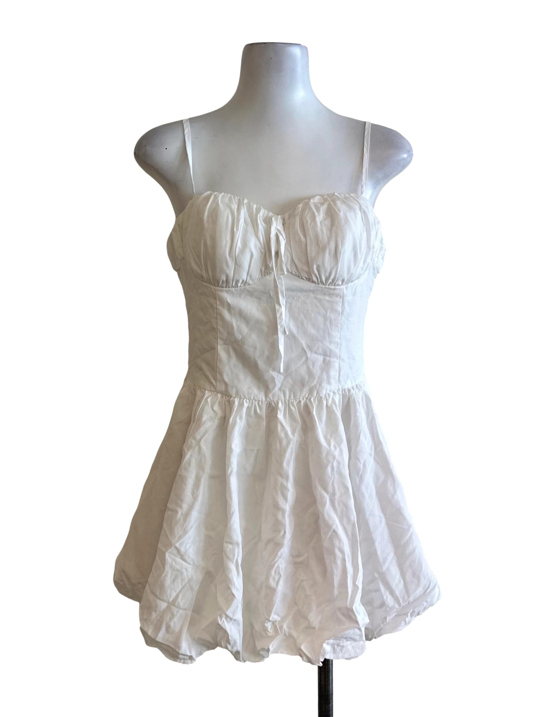 Pearl White Sweetheart Bubble Dress