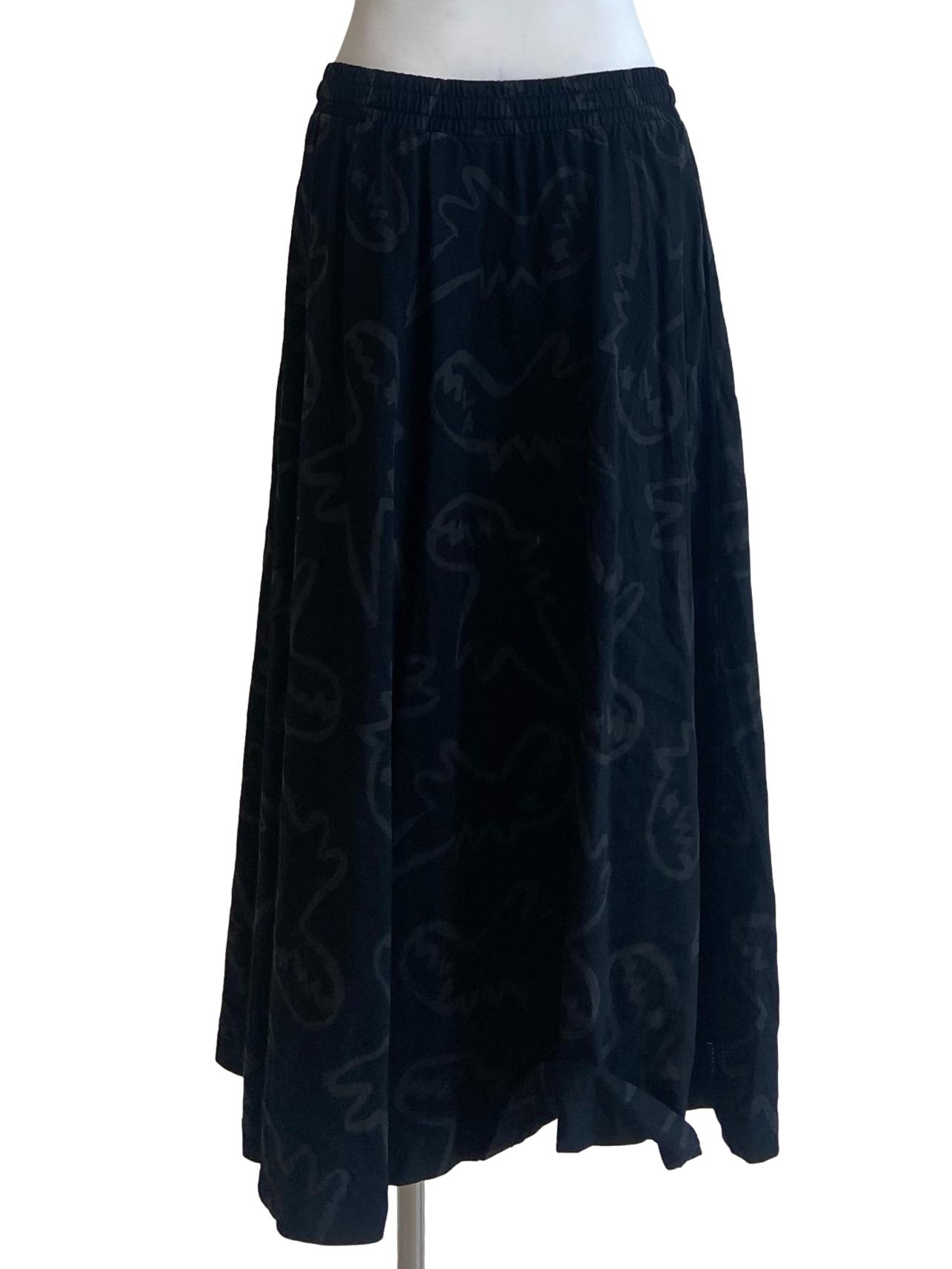 Black Brown A-Line Herringbone Skirts