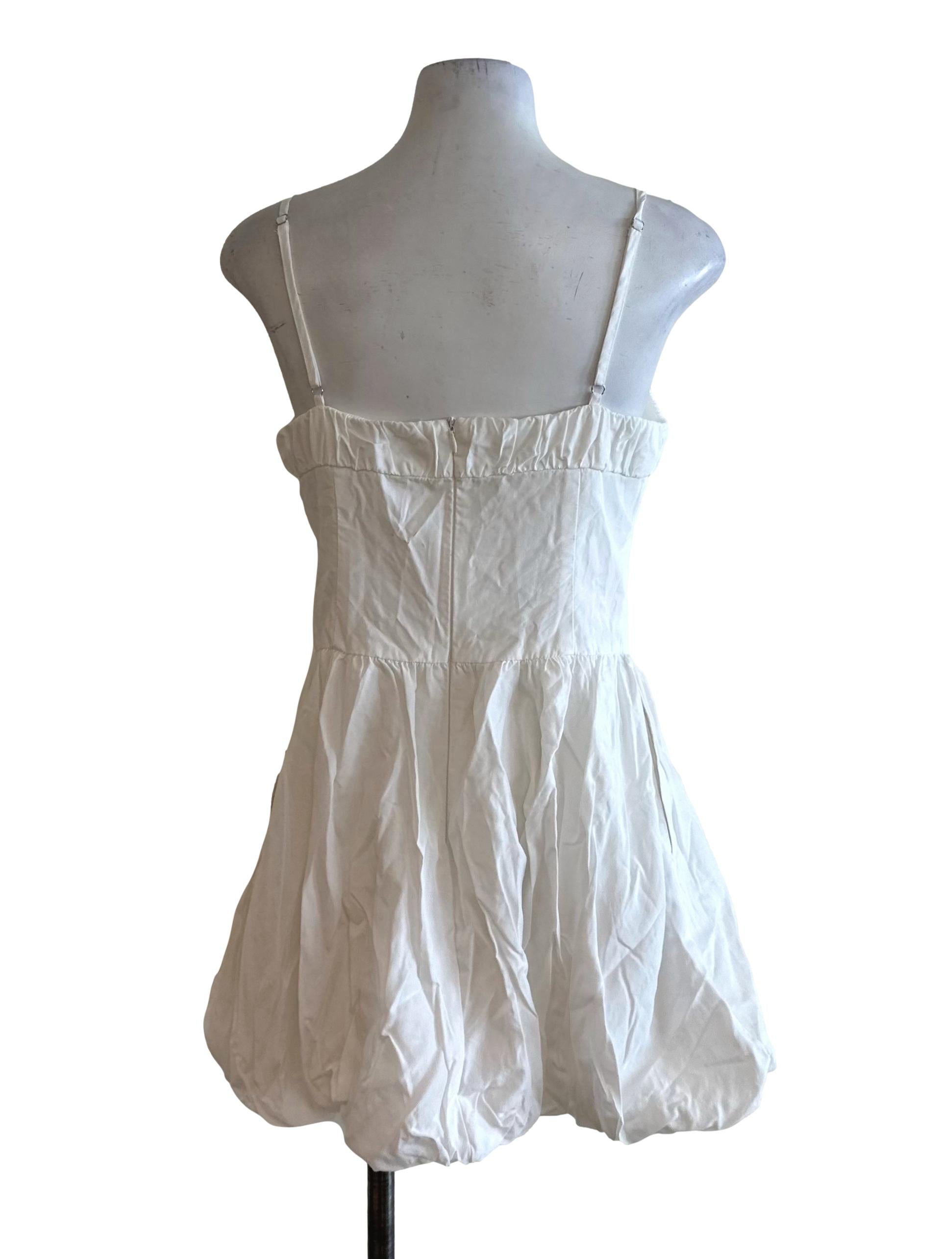 Pearl White Sweetheart Bubble Dress