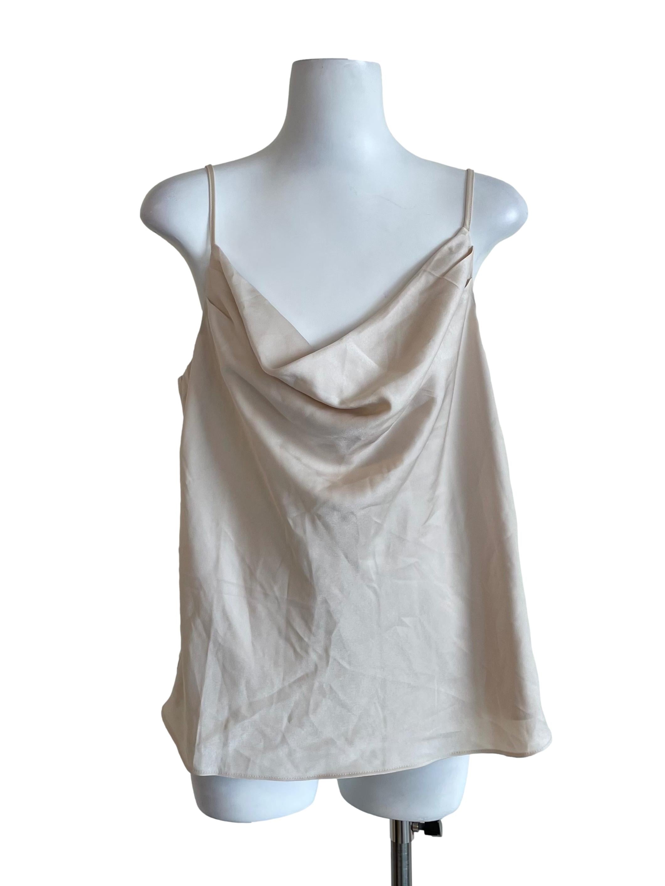 Parchment Draped Satin Camisole