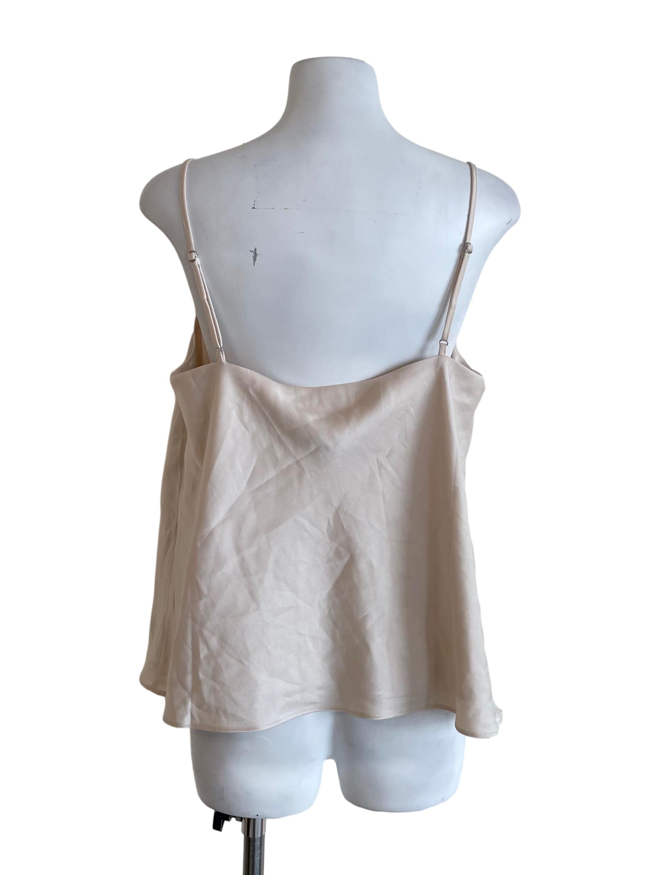 Parchment Draped Satin Camisole