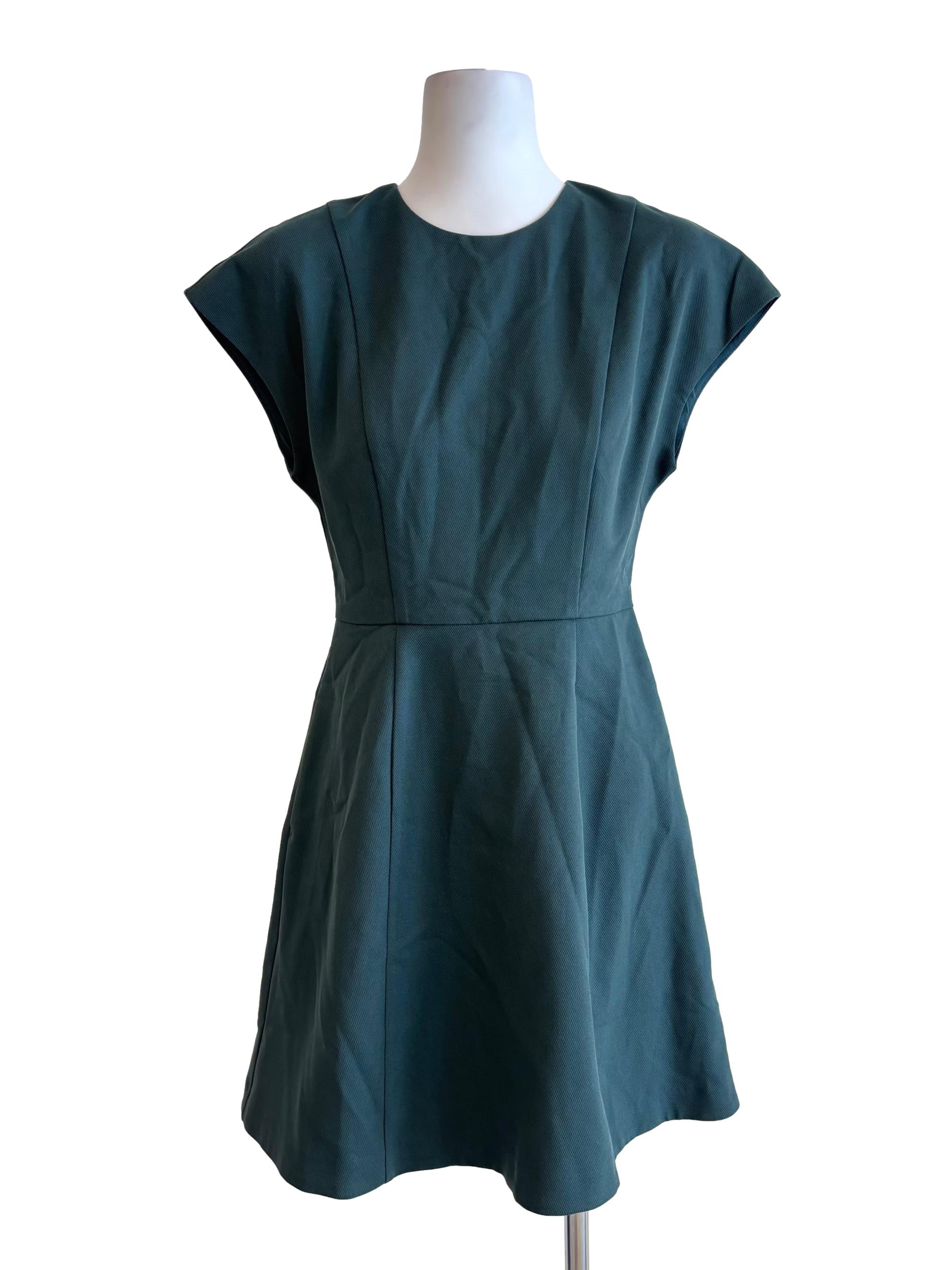 Teal Sleeveless A-Line Dress