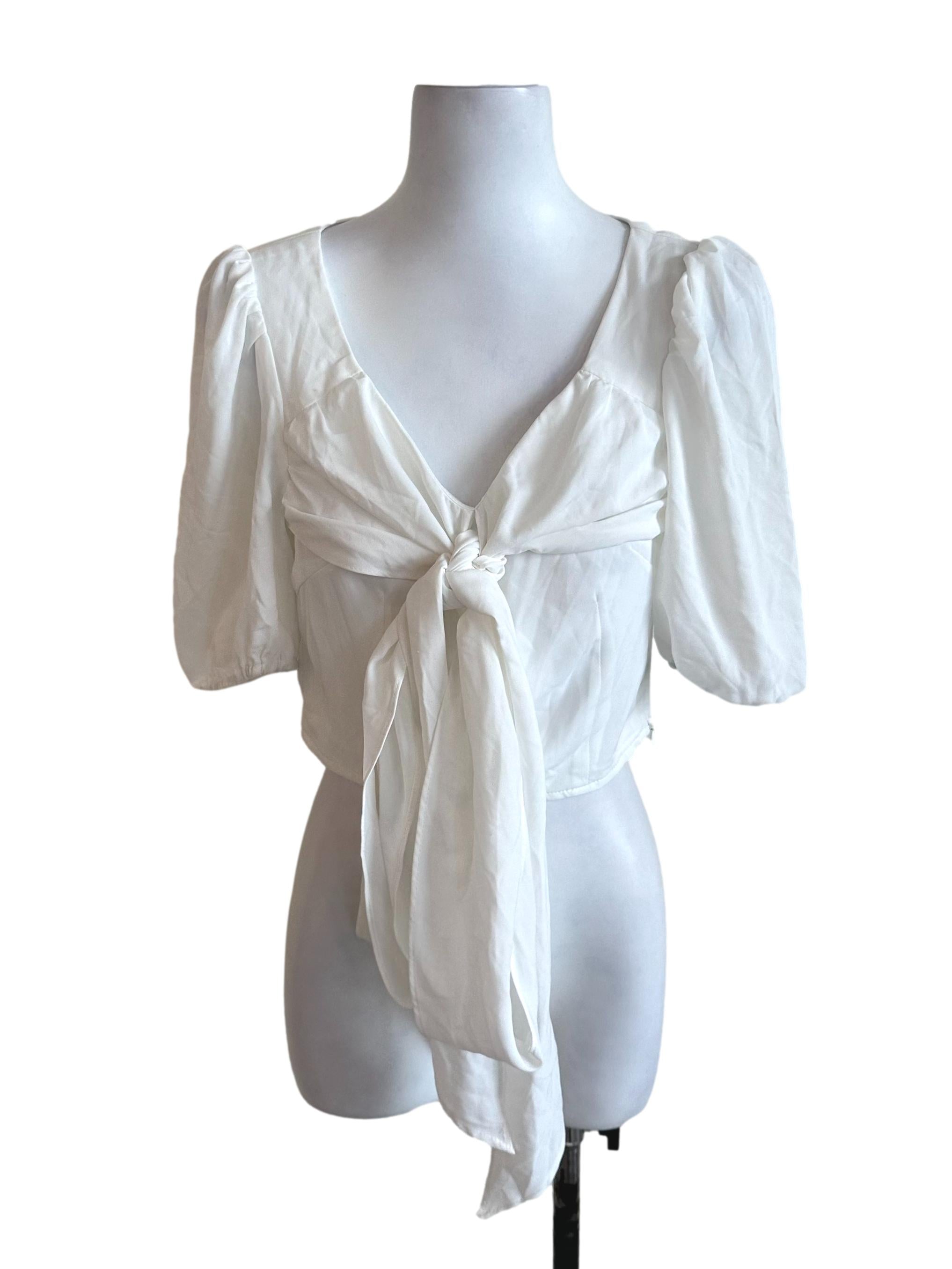 Off White Knot Top