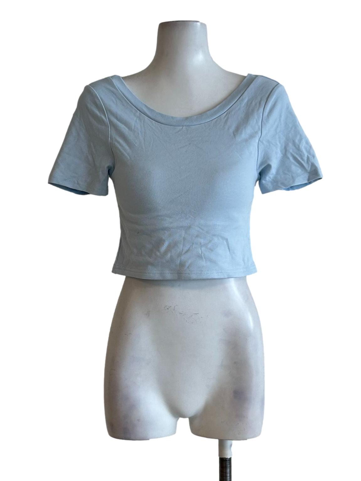 Baby Blue Ribbed Top